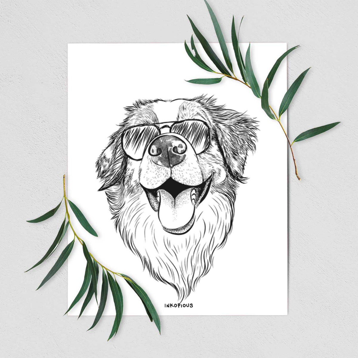 Mila the Australian Shepherd Art Print