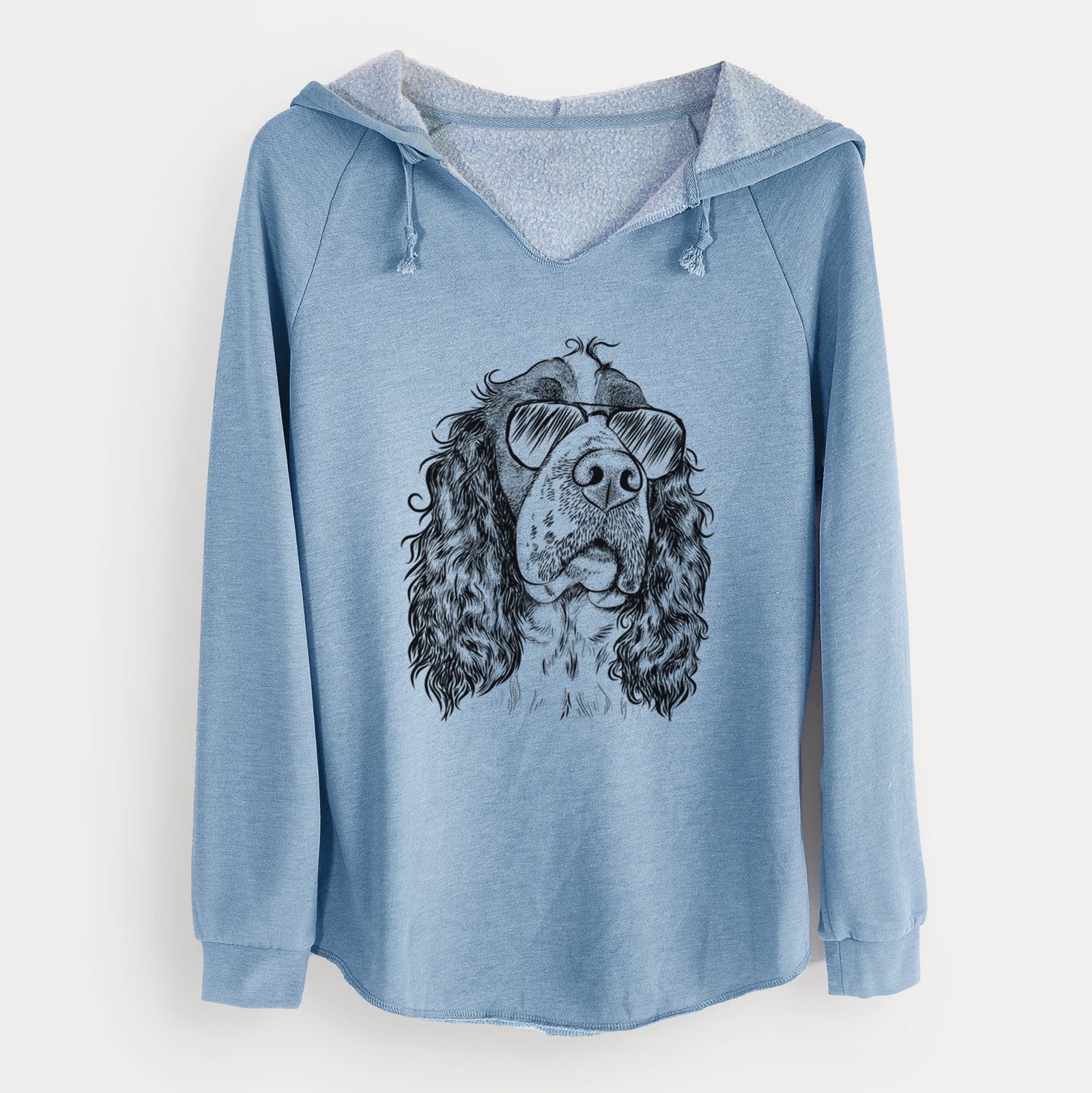 Aviator Millie Mae the English Springer Spaniel - Cali Wave Hooded Sweatshirt