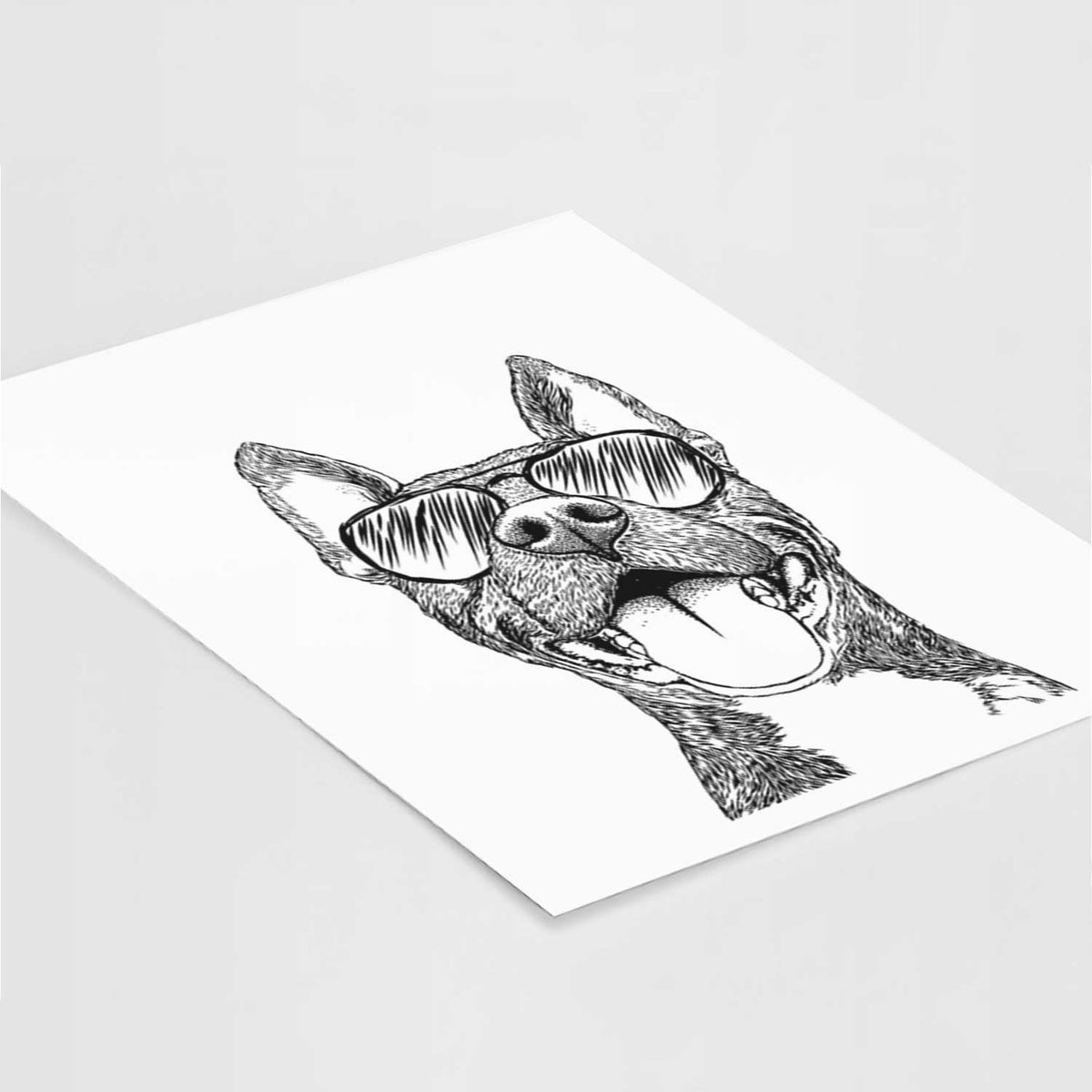 Milo the Pitbull Mix Art Print