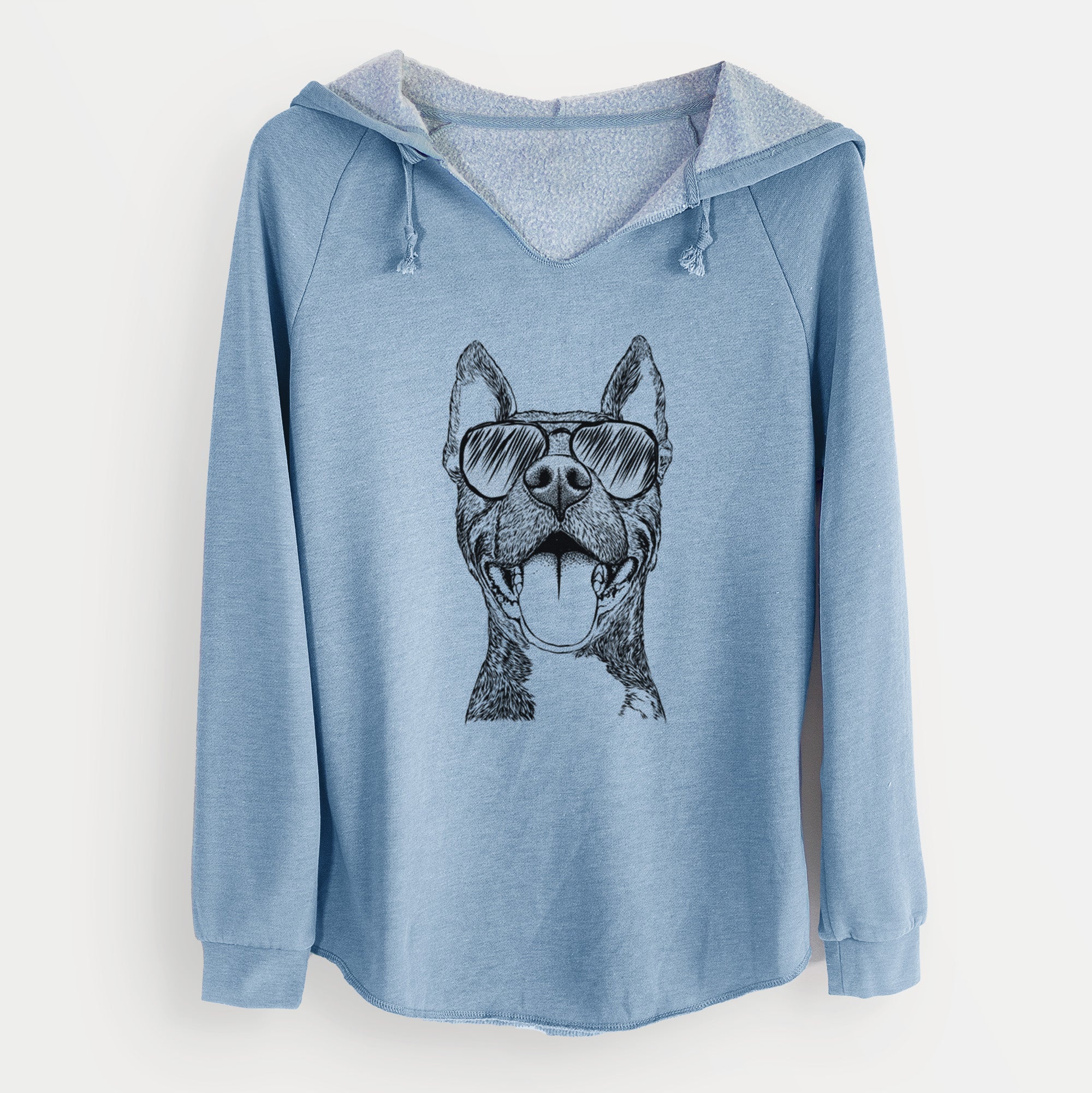 Aviator Milo the Pitbull Mix - Cali Wave Hooded Sweatshirt