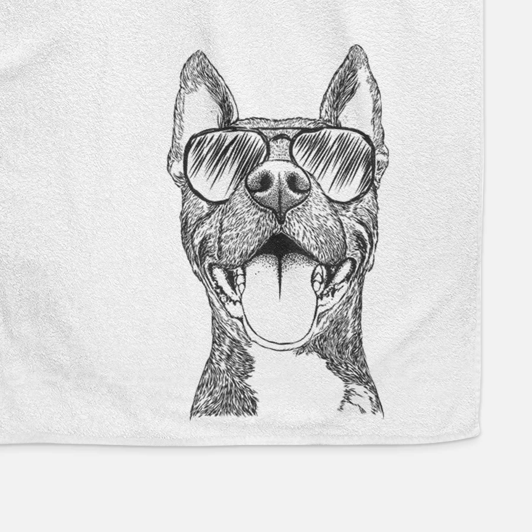 Milo the Pitbull Mix Decorative Hand Towel