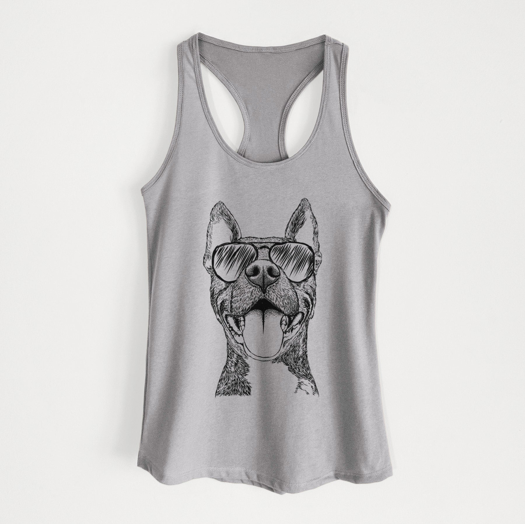 Milo the Pitbull Mix - Women's Racerback Tanktop