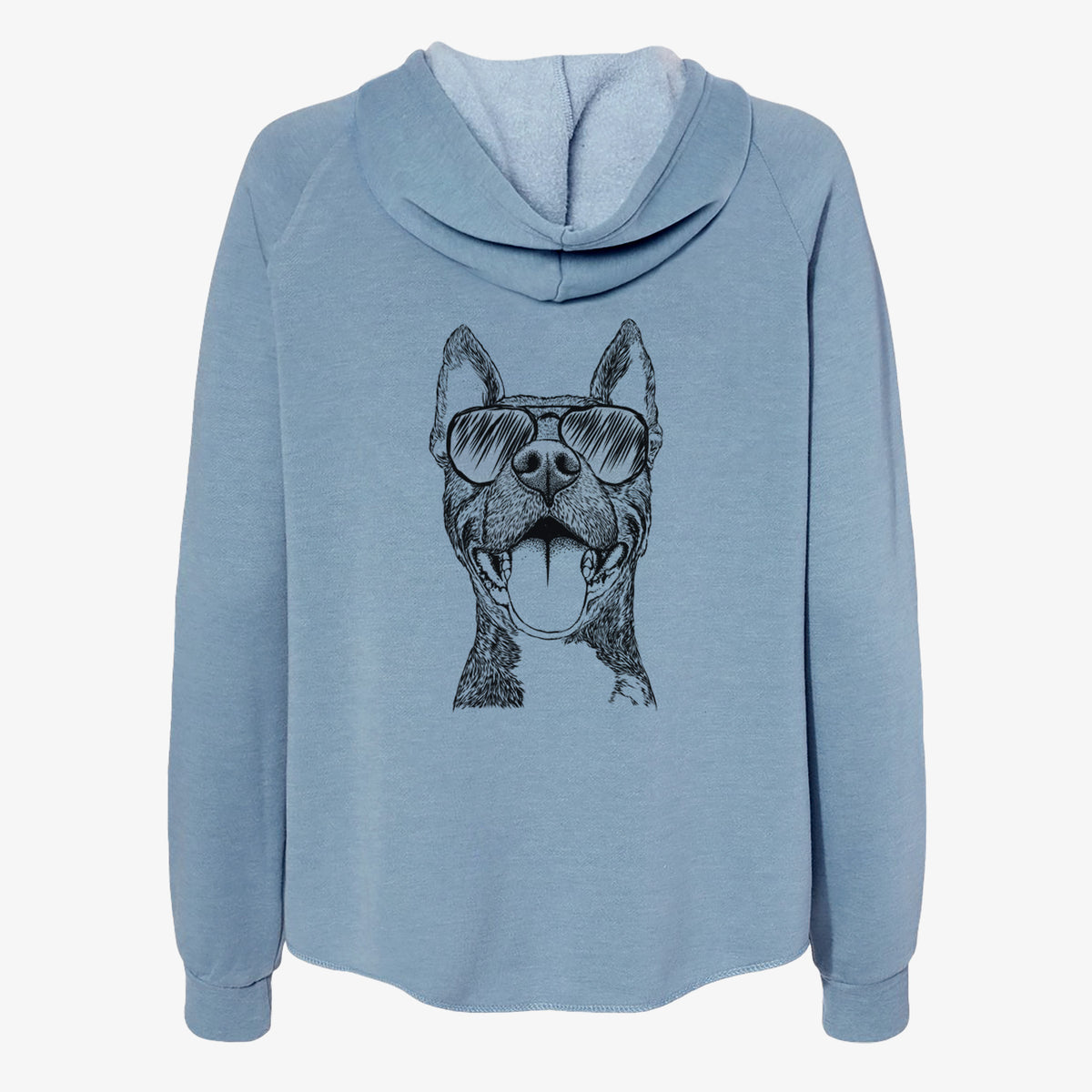 Milo the Pitbull Mix - Women's Cali Wave Zip-Up Sweatshirt
