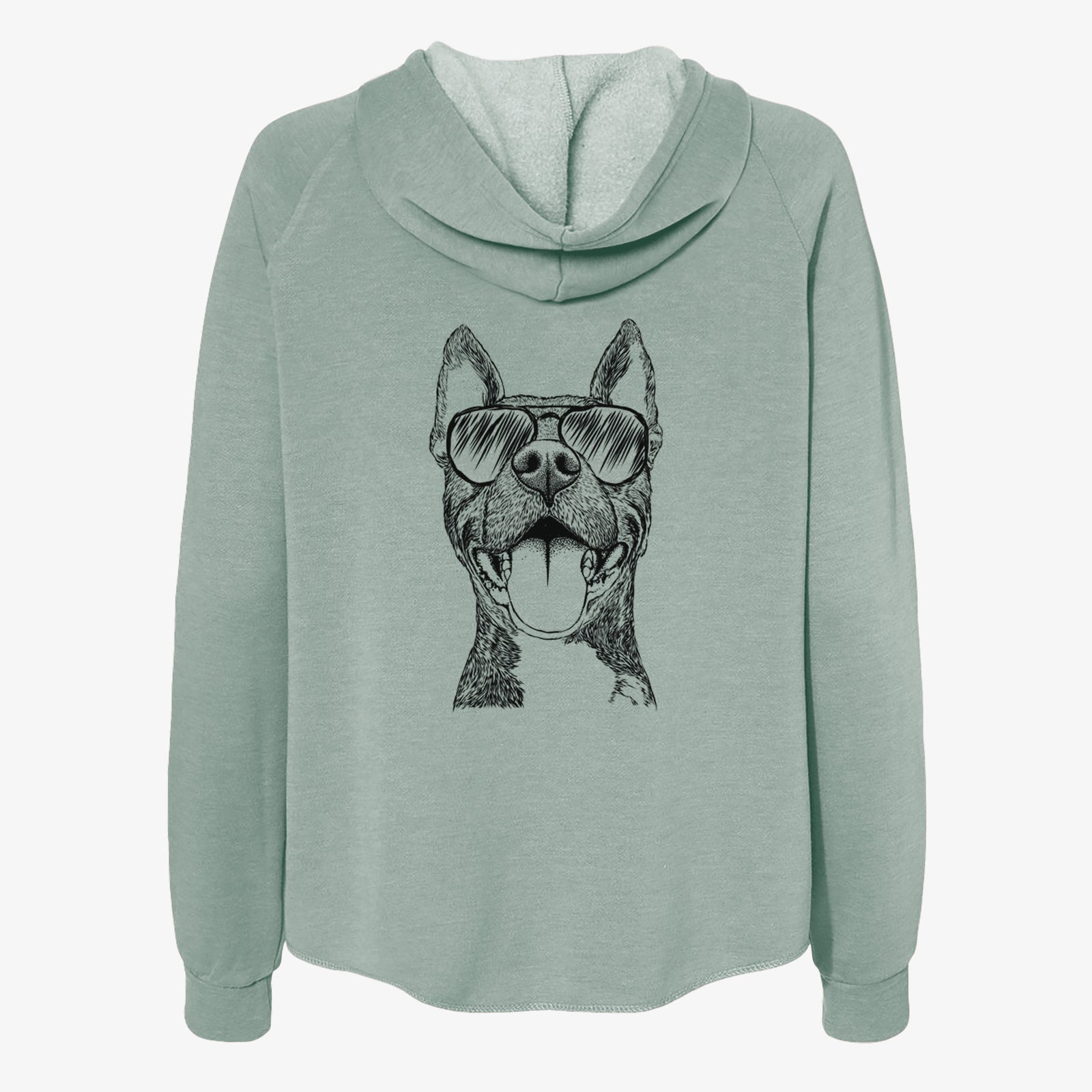 Milo the Pitbull Mix - Women's Cali Wave Zip-Up Sweatshirt