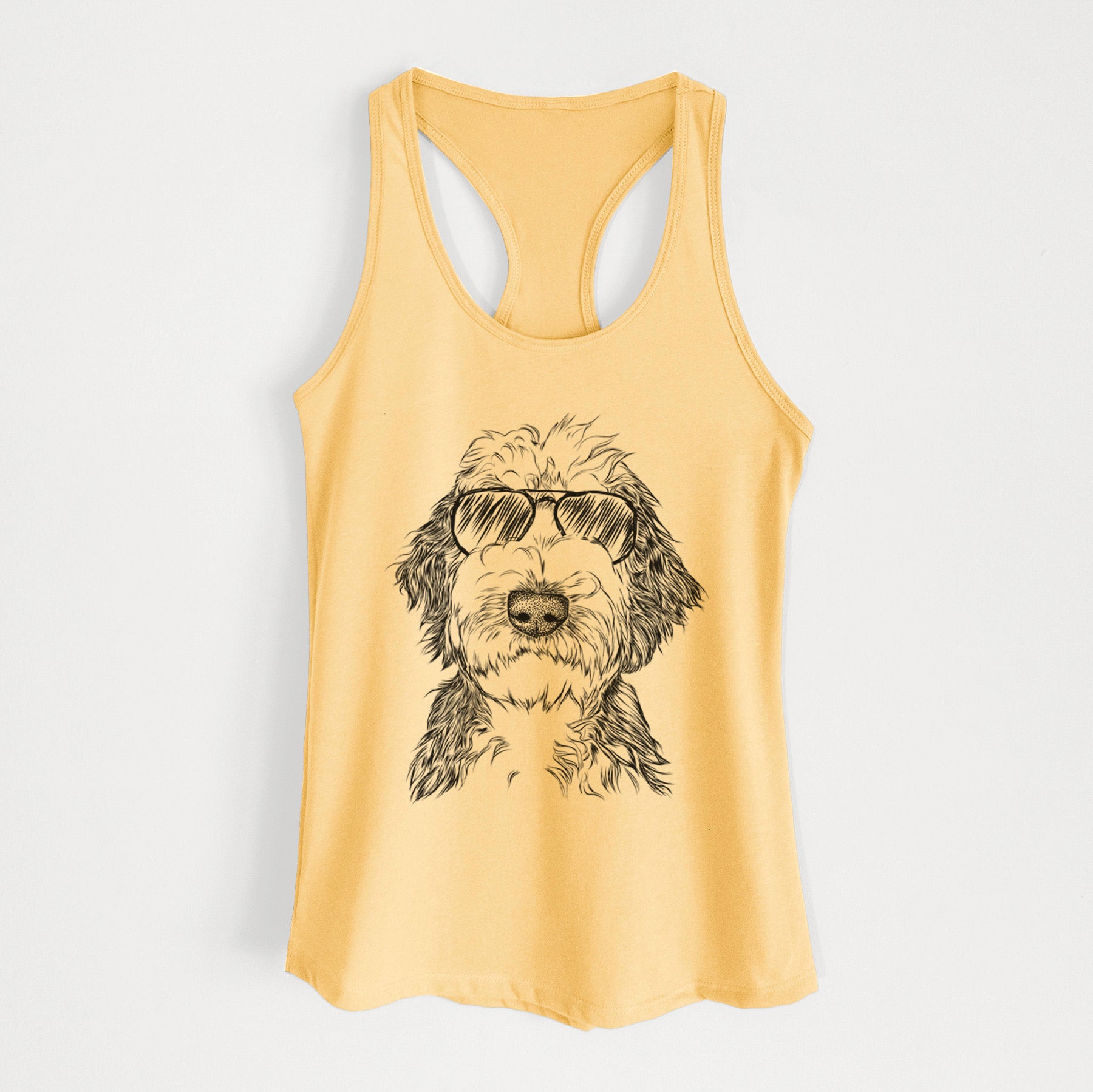 Milo Fluff the Sheepadoodle - Women's Racerback Tanktop