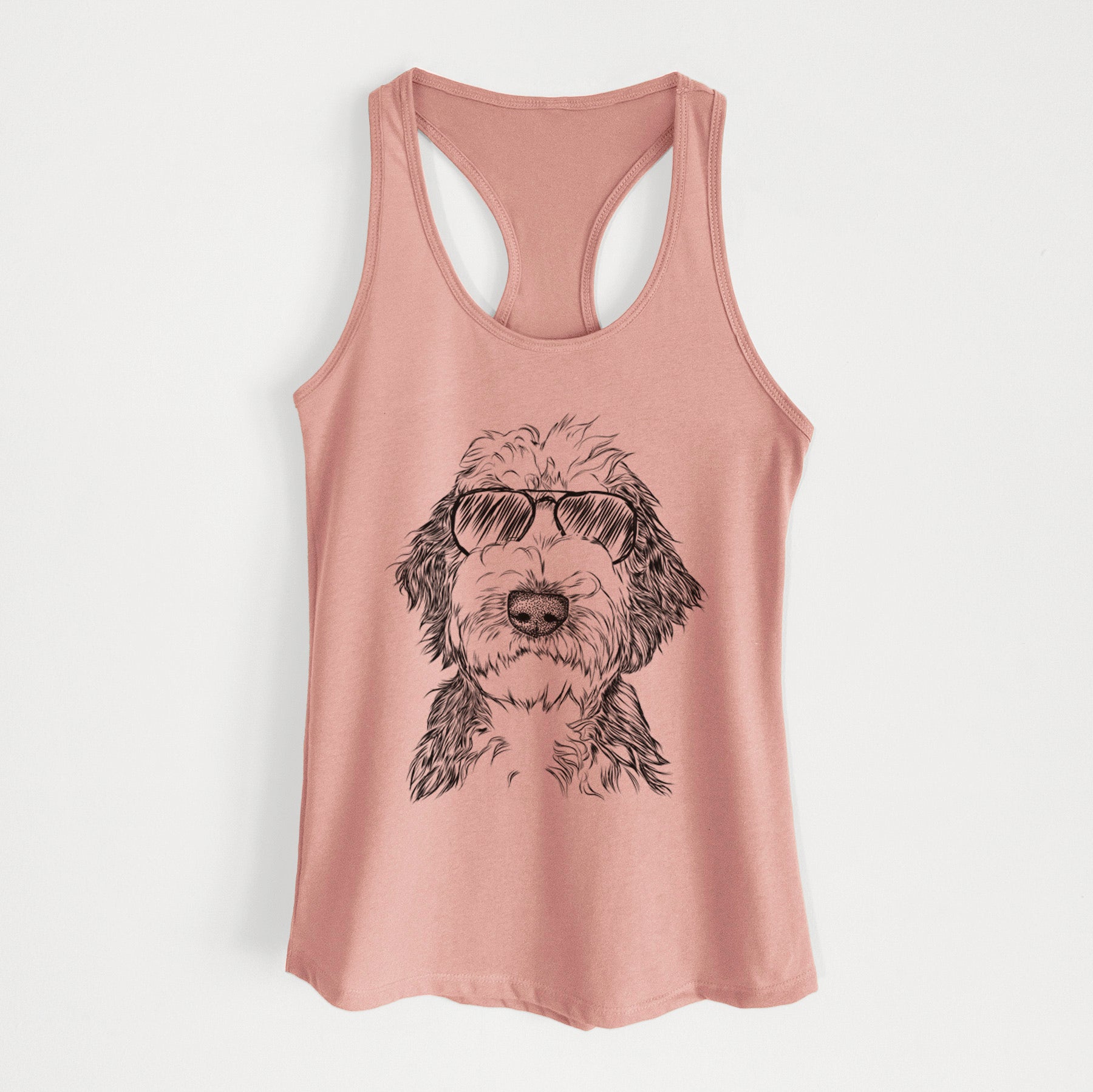 Milo Fluff the Sheepadoodle - Women's Racerback Tanktop