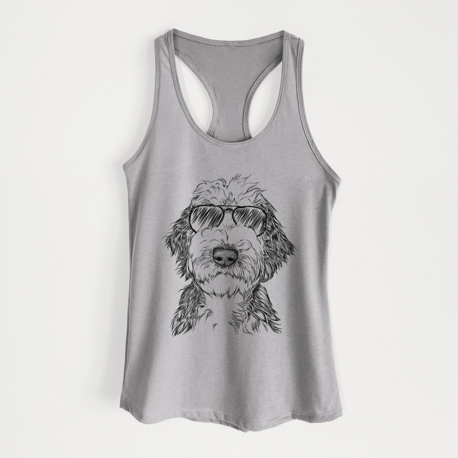 Milo Fluff the Sheepadoodle - Women's Racerback Tanktop