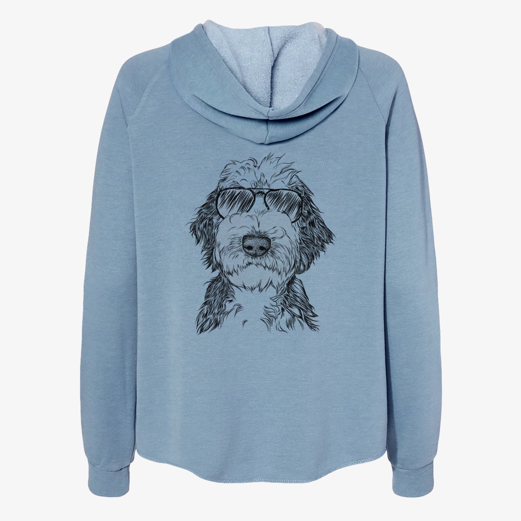 Milo Fluff the Sheepadoodle - Women's Cali Wave Zip-Up Sweatshirt