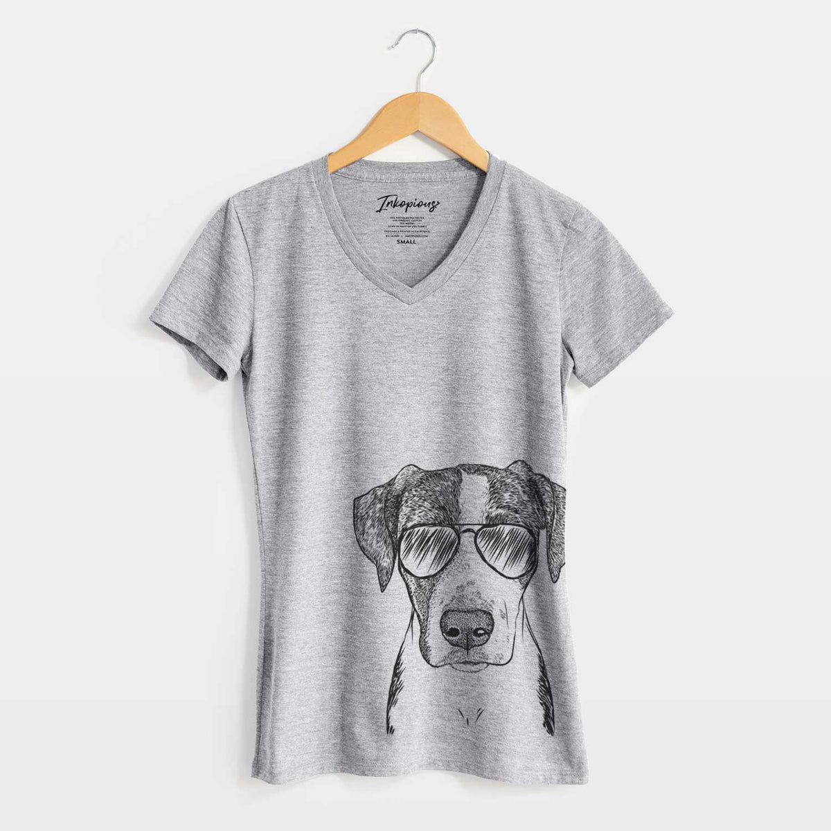 Aviator Milo the Mixed Breed - Women&#39;s V-neck Shirt