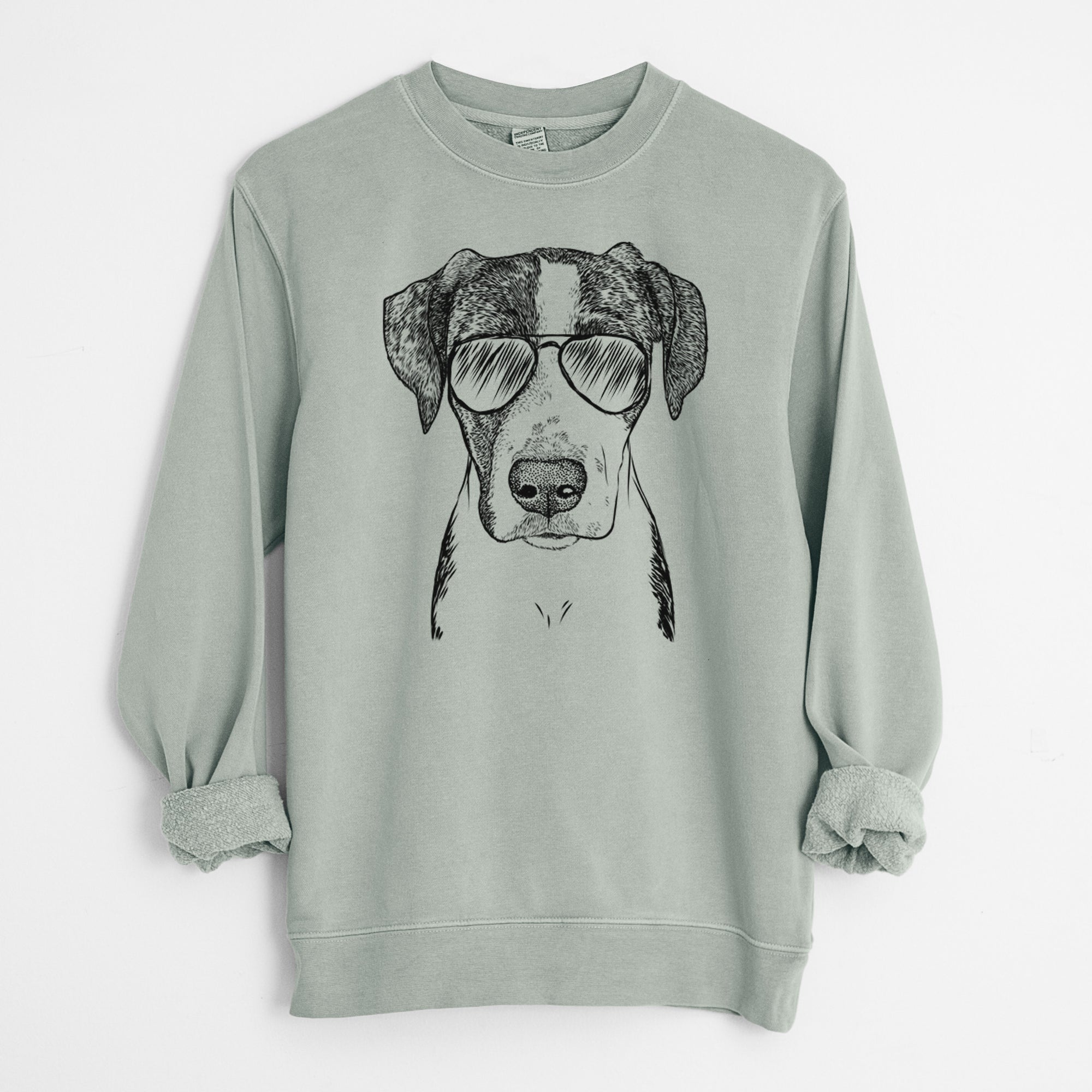 Aviator Milo the Mixed Breed - Unisex Pigment Dyed Crew Sweatshirt