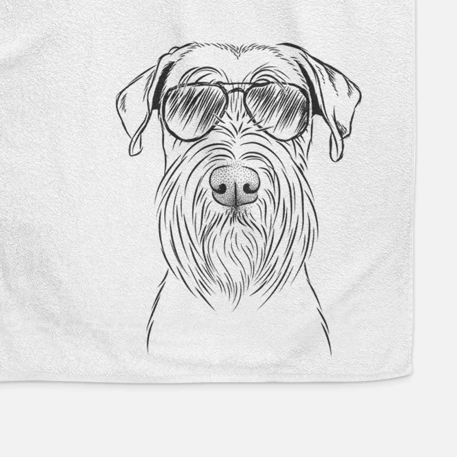 Milton the Schnauzer Decorative Hand Towel