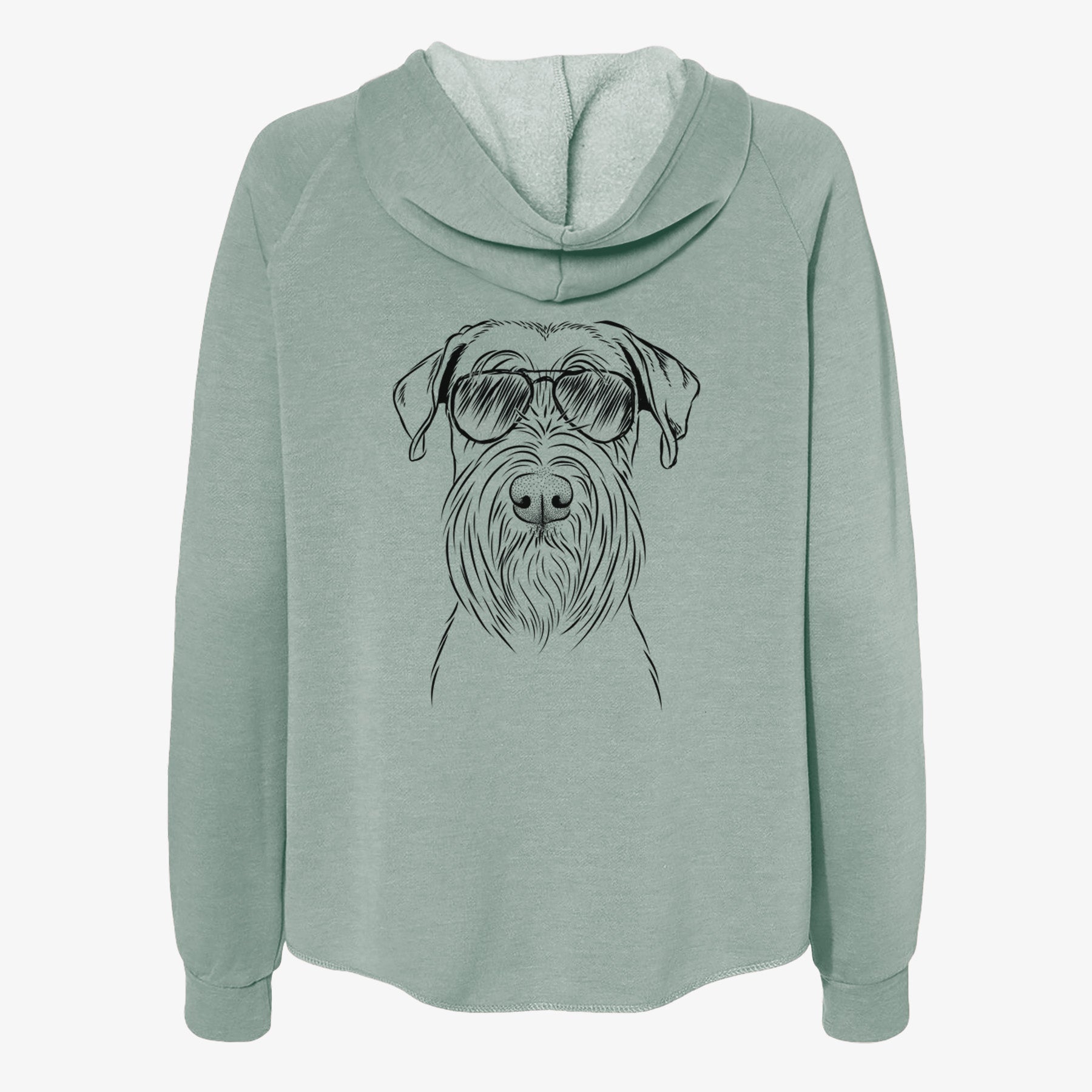 Milton the Schnauzer - Women's Cali Wave Zip-Up Sweatshirt