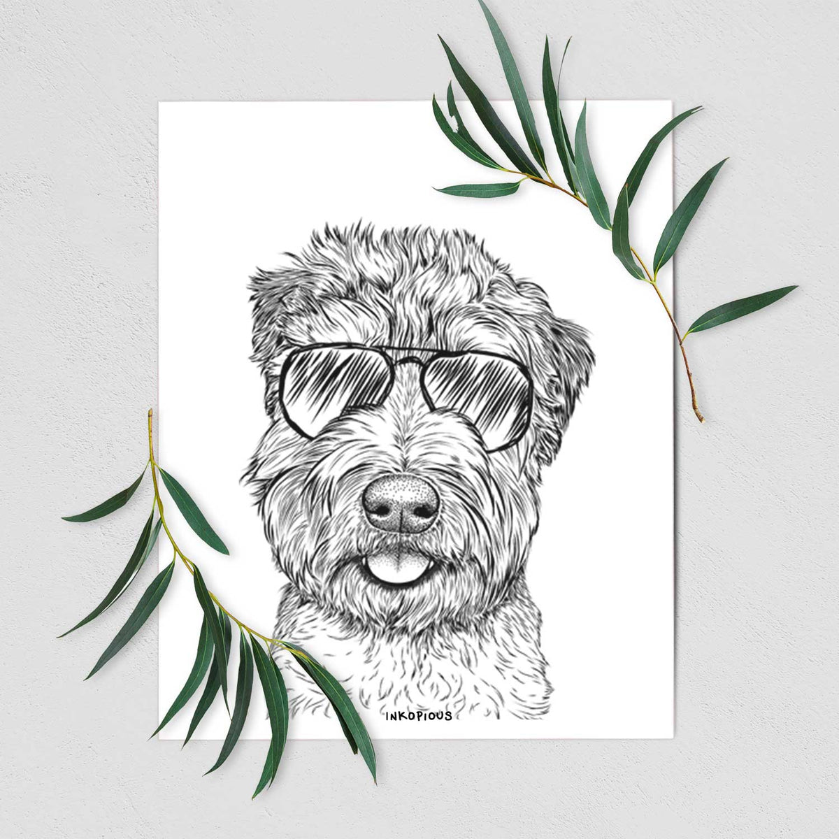 Milton the Soft Coated Wheaten Terrier Art Print