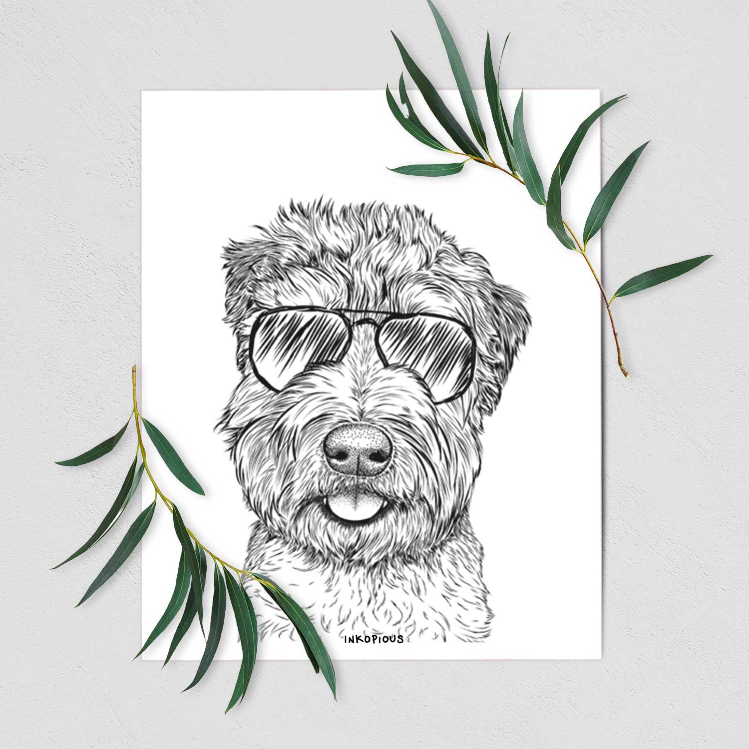 Milton the Soft Coated Wheaten Terrier Art Print