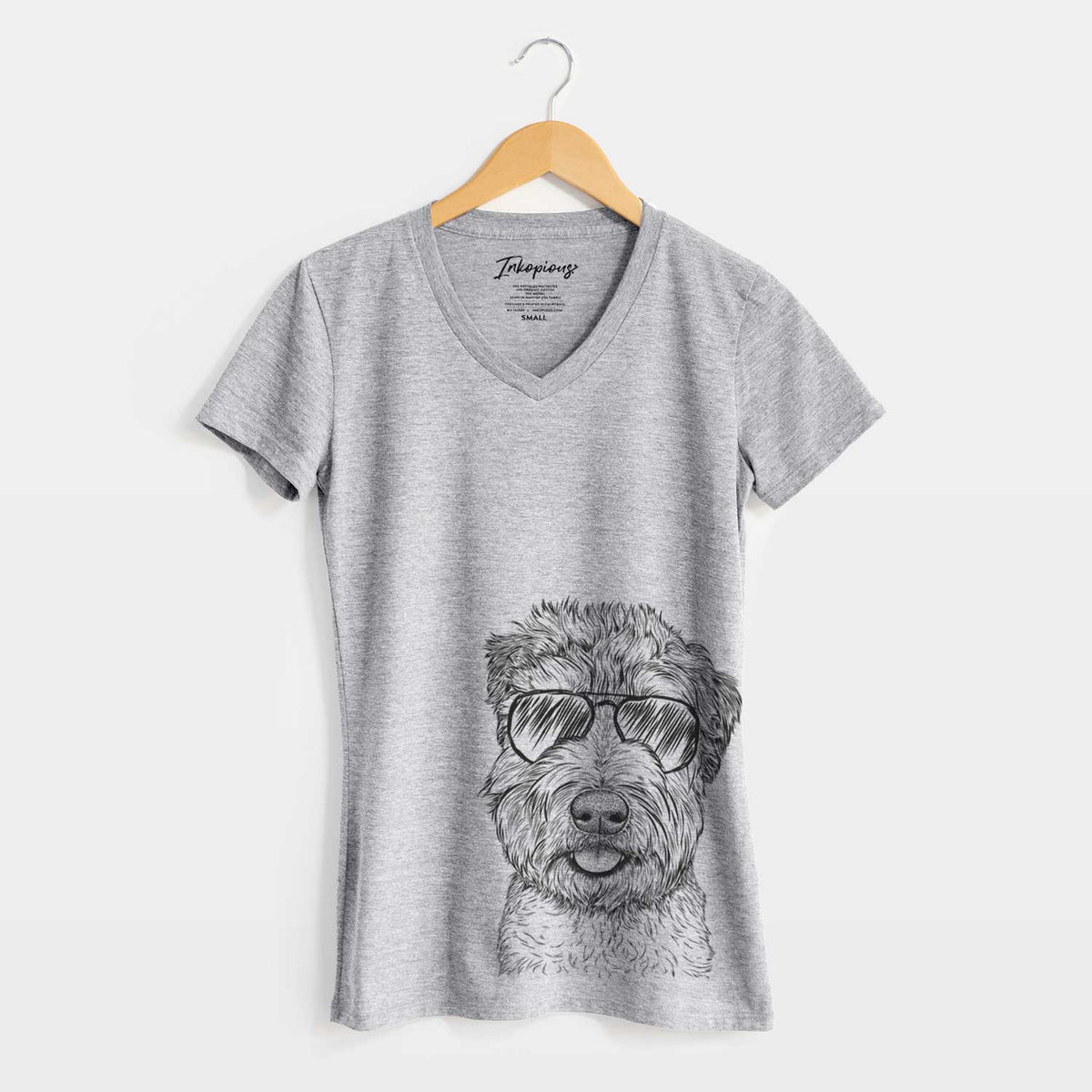 Aviator Milton the Soft Coated Wheaten Terrier - Women&#39;s V-neck Shirt