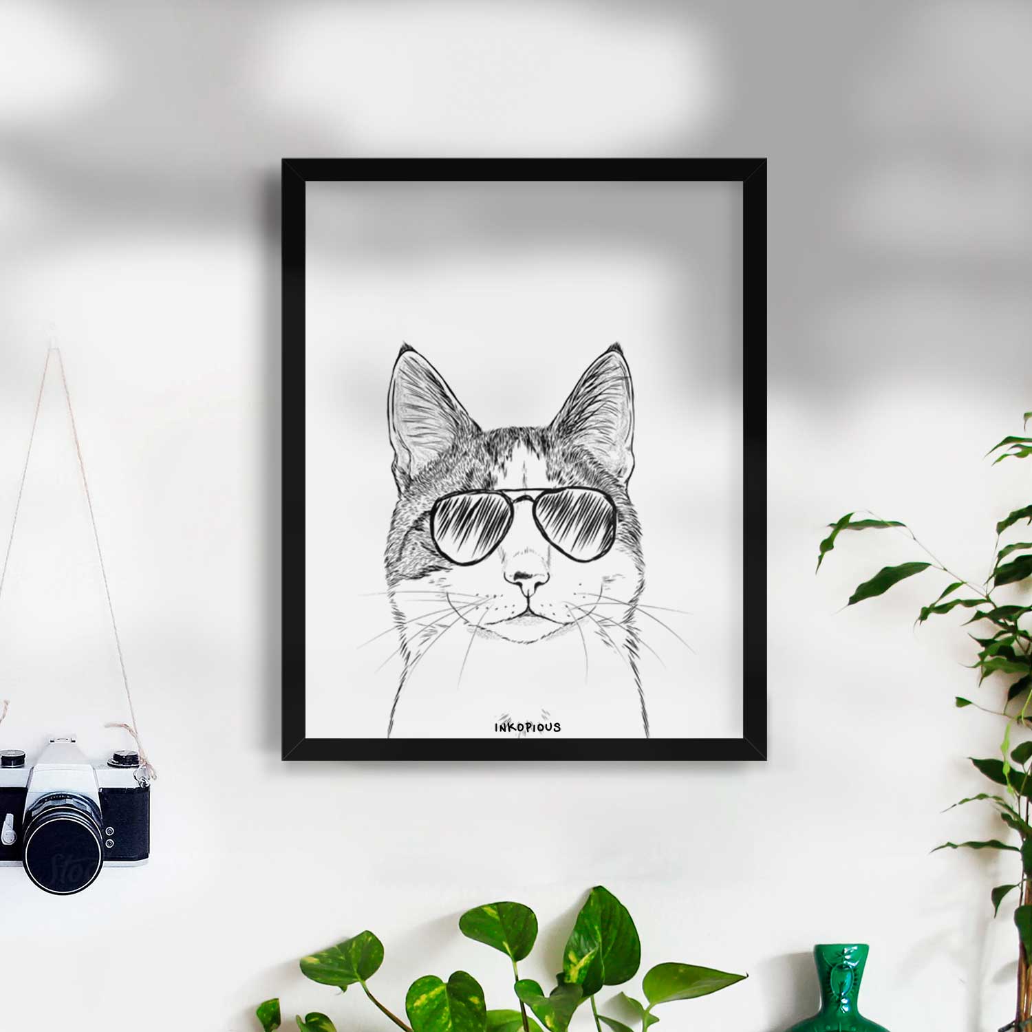 Mini Griffin the Domestic Shorthair Cat Art Print