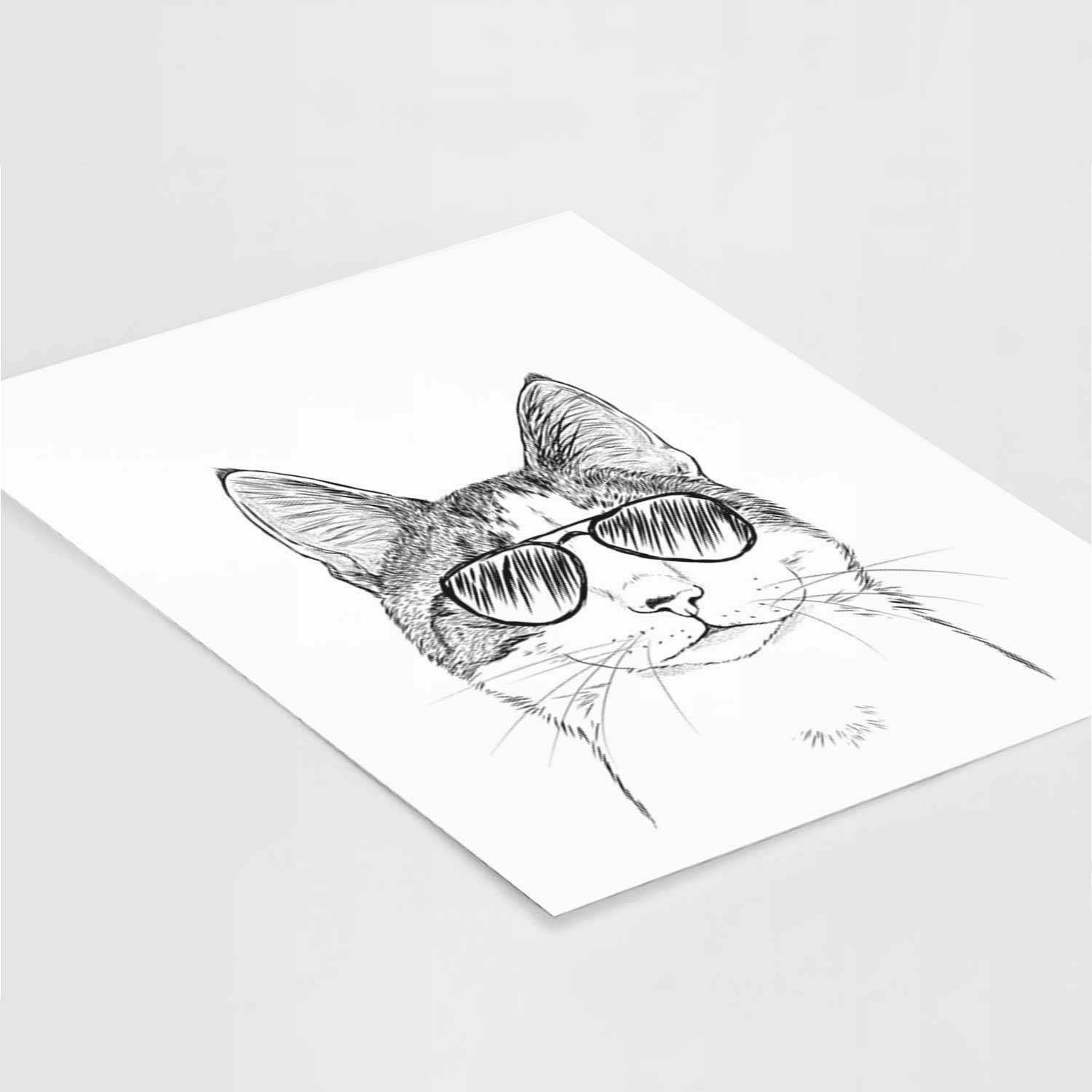 Mini Griffin the Domestic Shorthair Cat Art Print