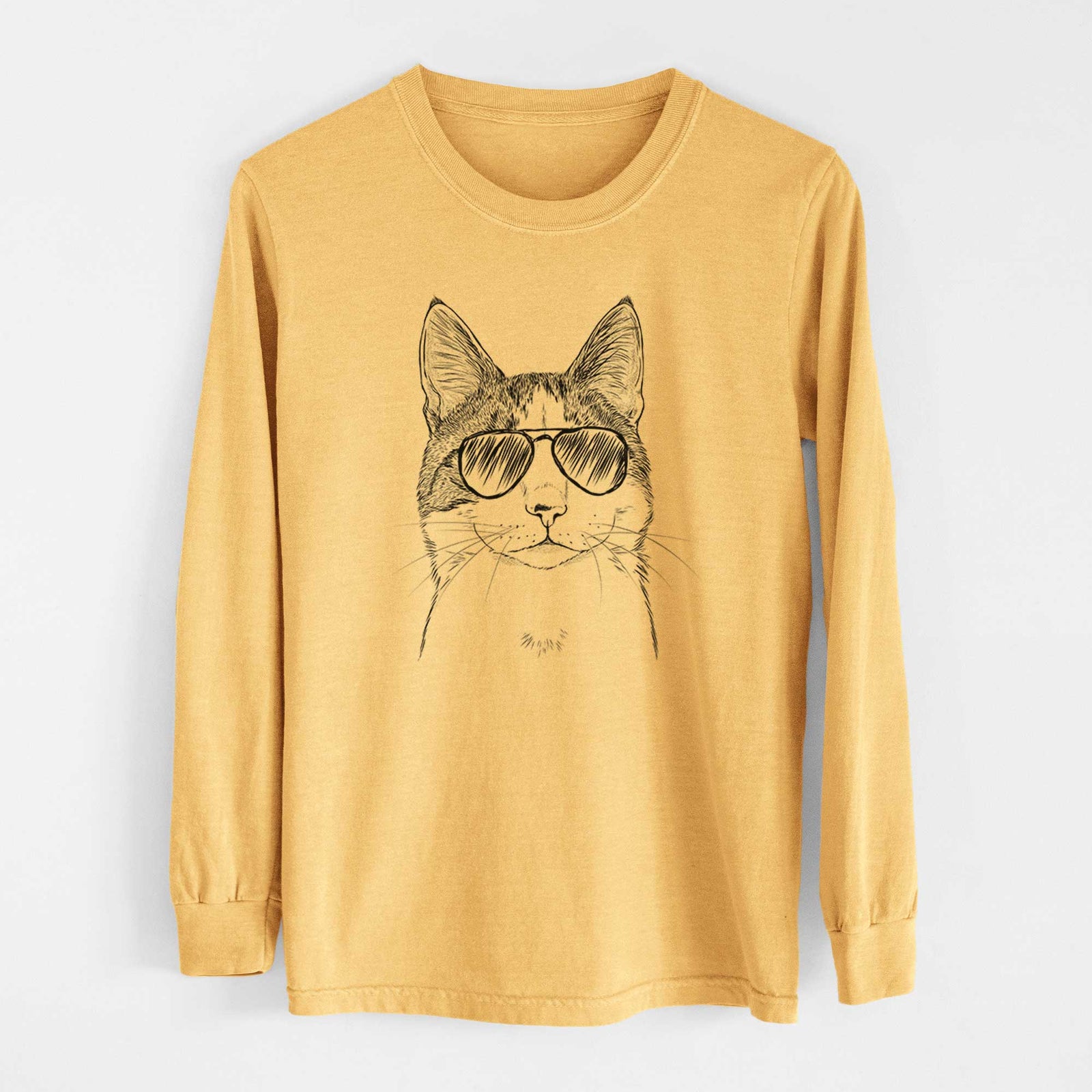 Aviators Mini Griffin the Domestic Shorthair Cat - Heavyweight 100% Cotton Long Sleeve