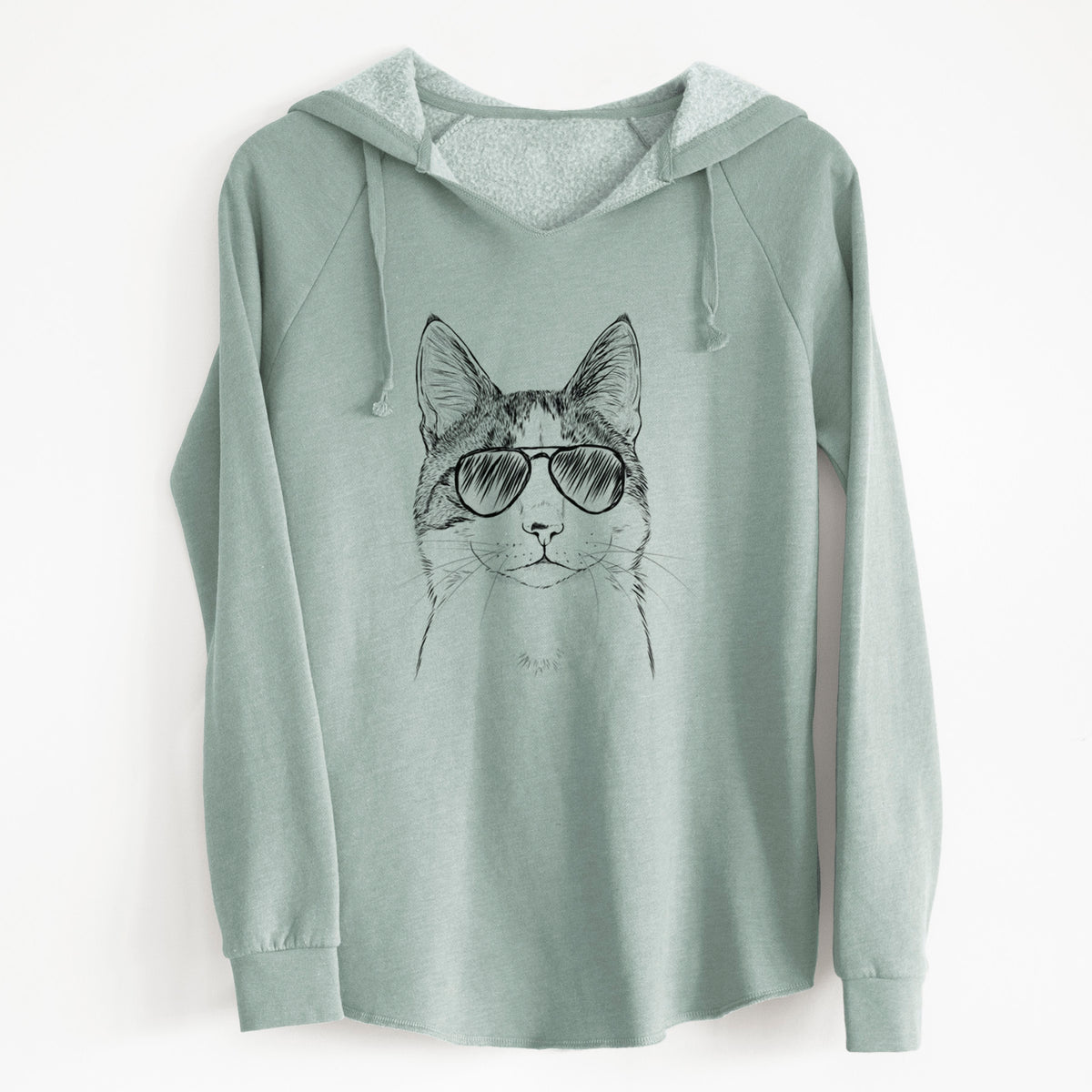 Aviator Mini Griffin the Domestic Shorthair Cat - Cali Wave Hooded Sweatshirt