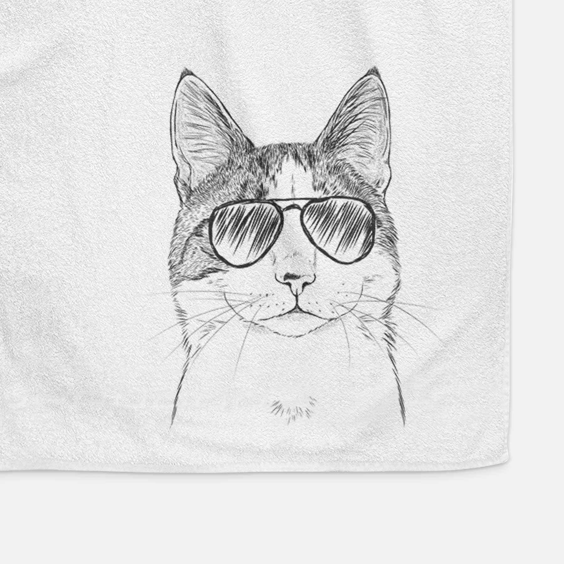 Mini Griffin the Domestic Shorthair Cat Decorative Hand Towel