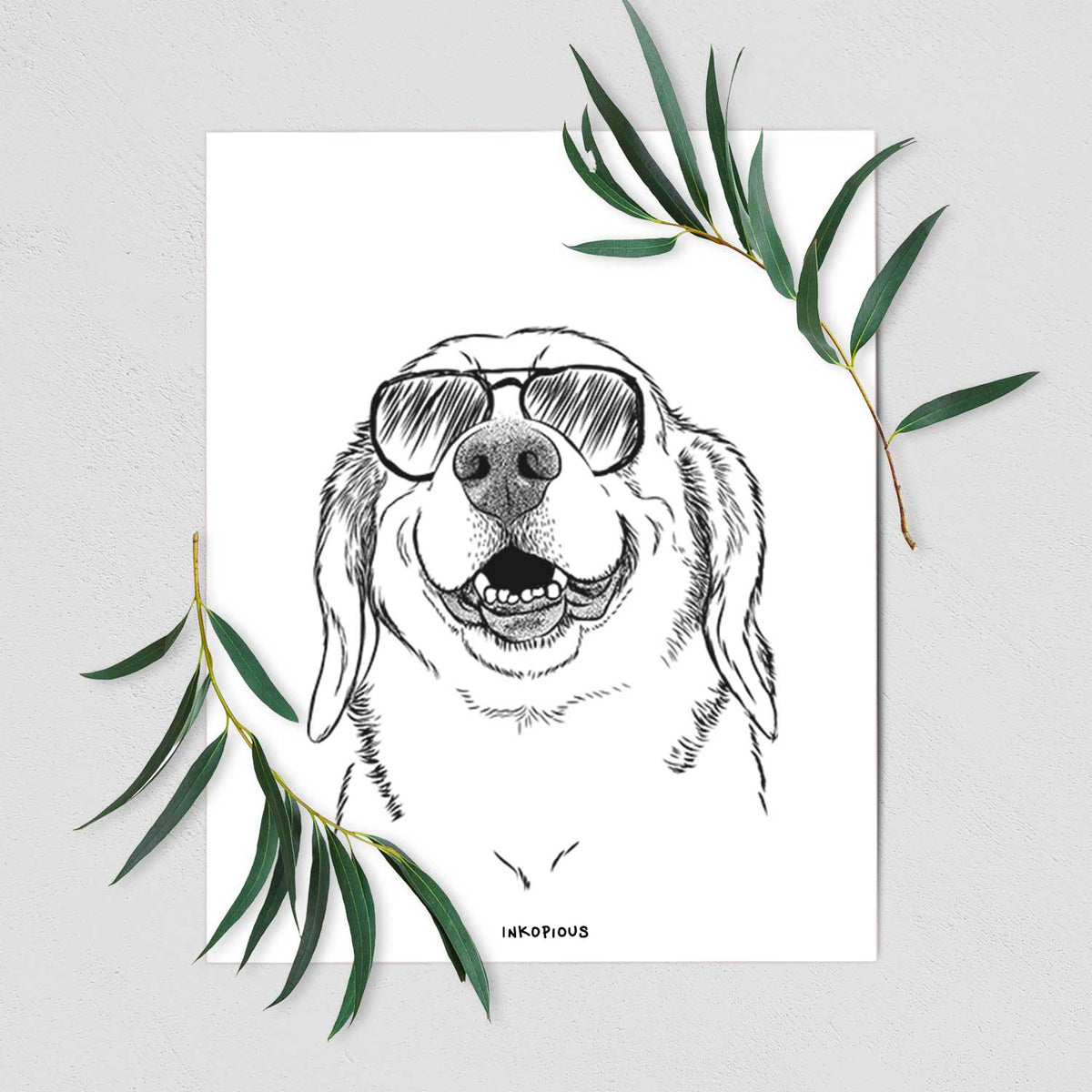 Minnie the Corgle Art Print