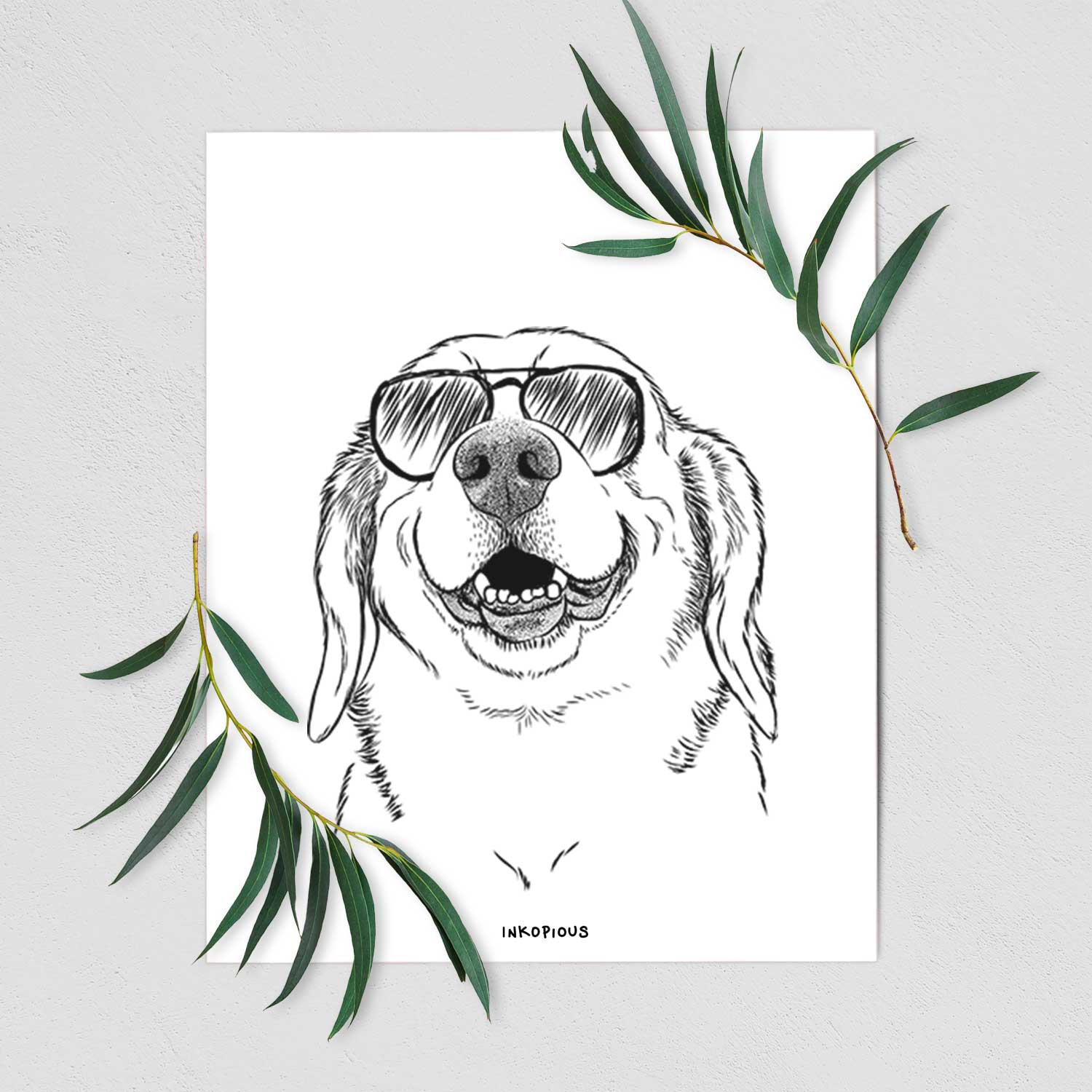 Minnie the Corgle Art Print