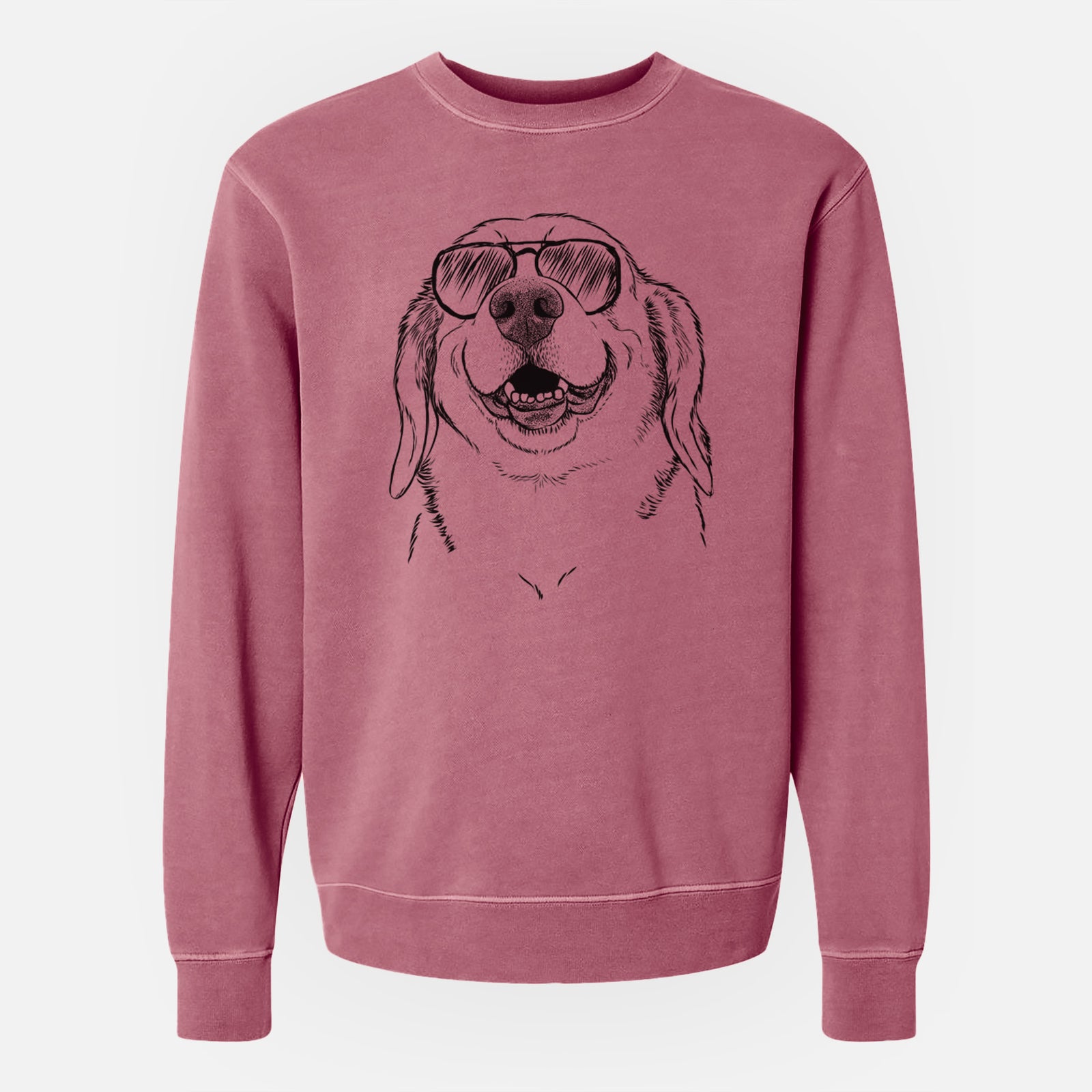 Aviator Minnie the Corgle - Unisex Pigment Dyed Crew Sweatshirt