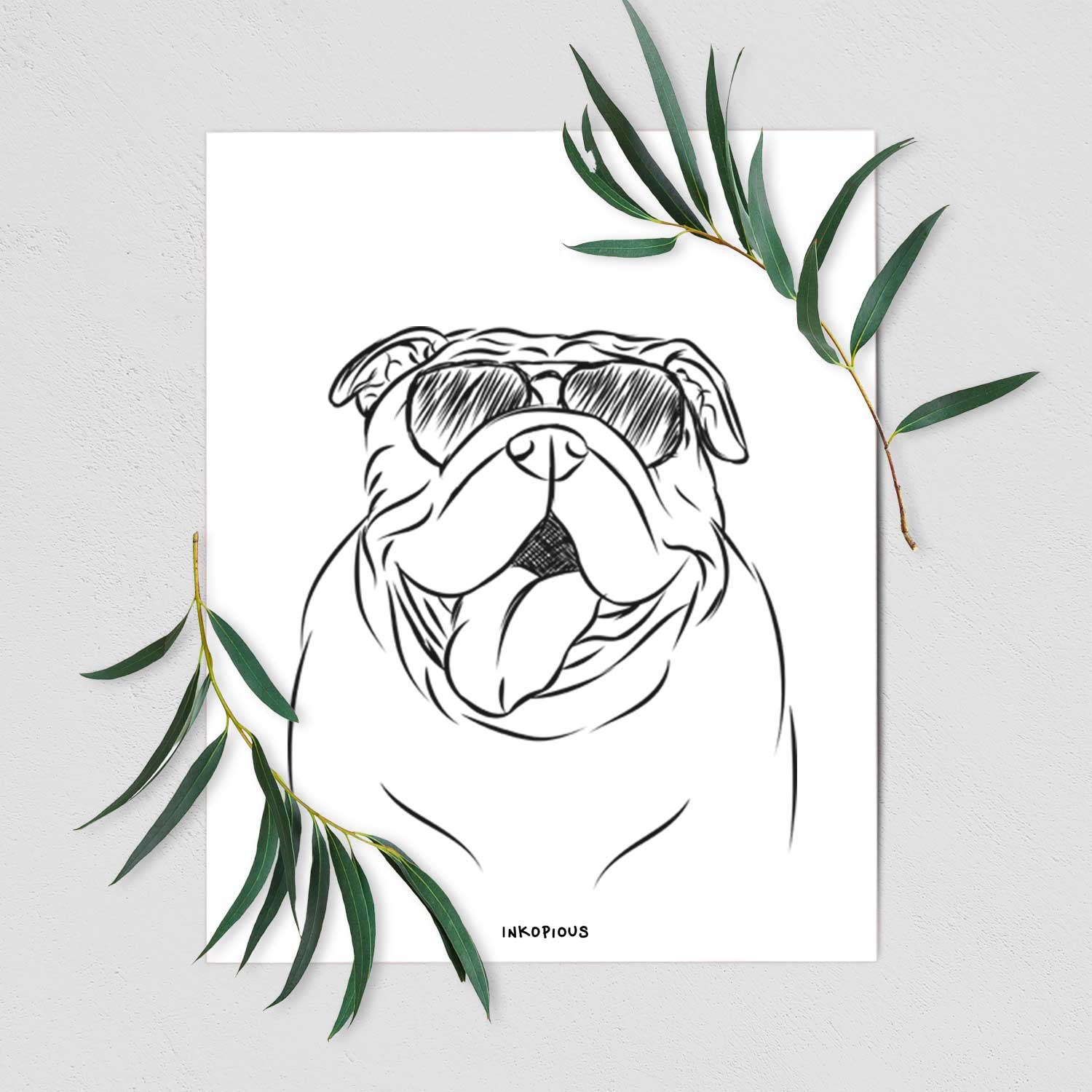 Missy Moo the English Bulldog Art Print