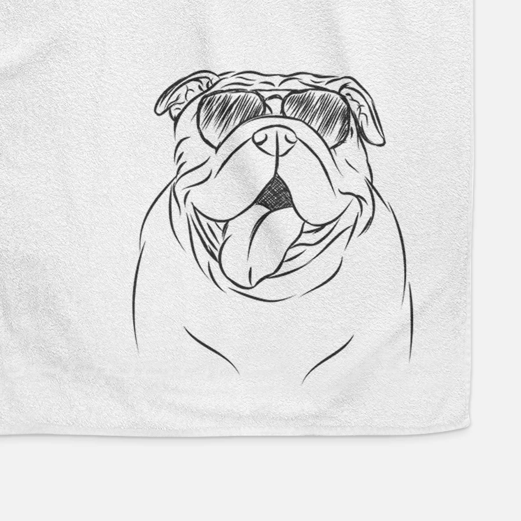 Missy Moo the English Bulldog Decorative Hand Towel