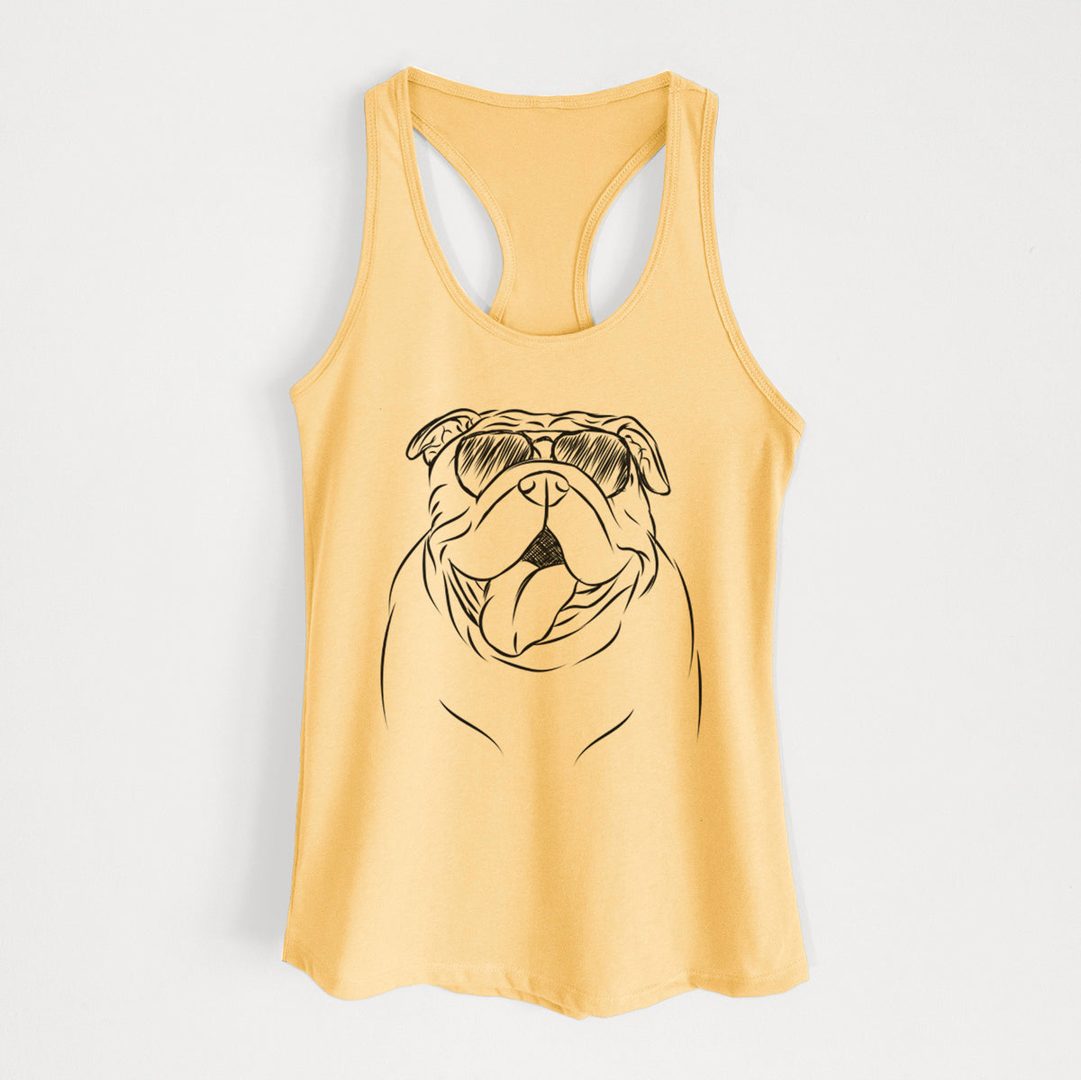 Missy Moo the English Bulldog - Women's Racerback Tanktop