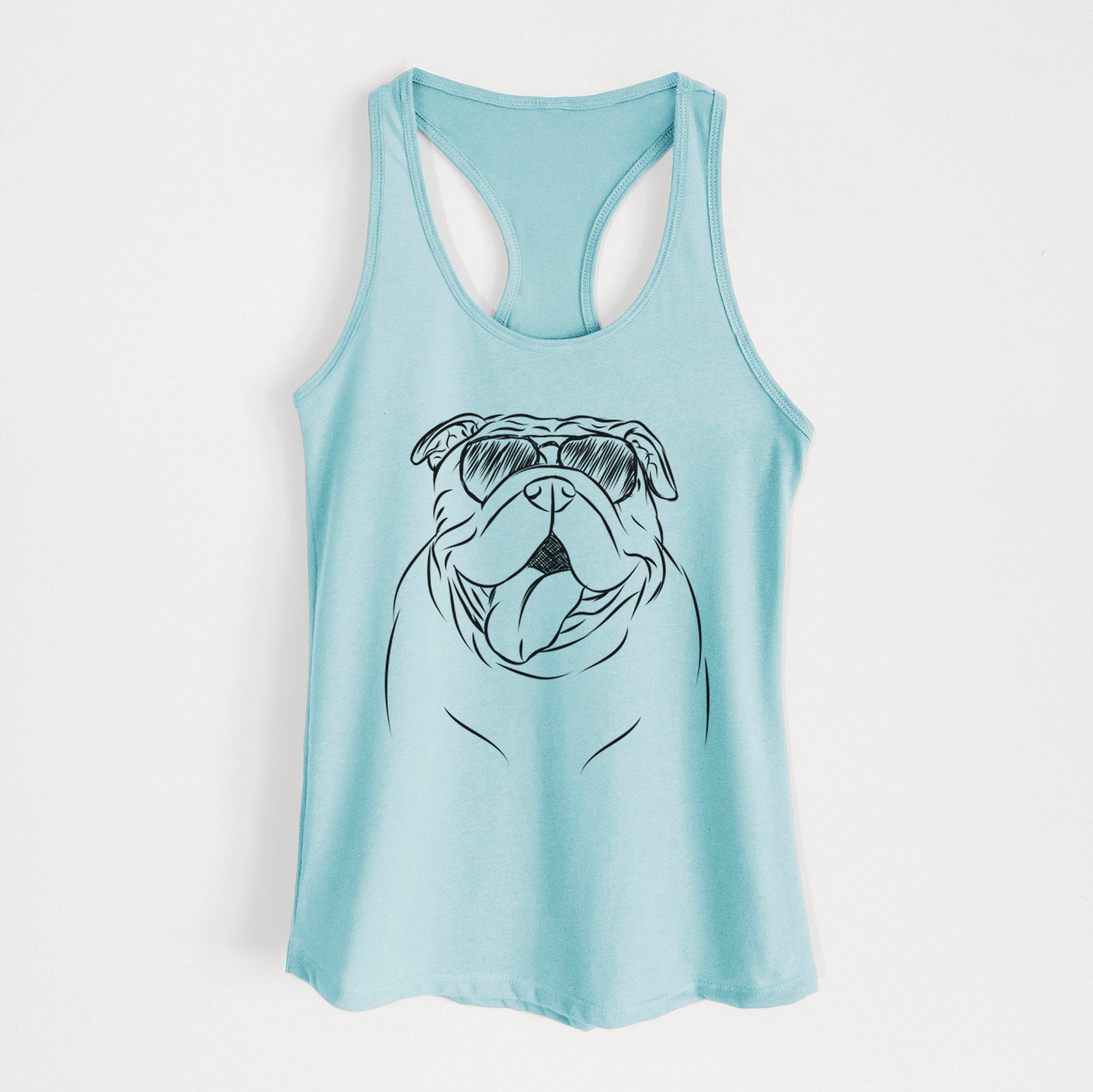 Missy Moo the English Bulldog - Women's Racerback Tanktop