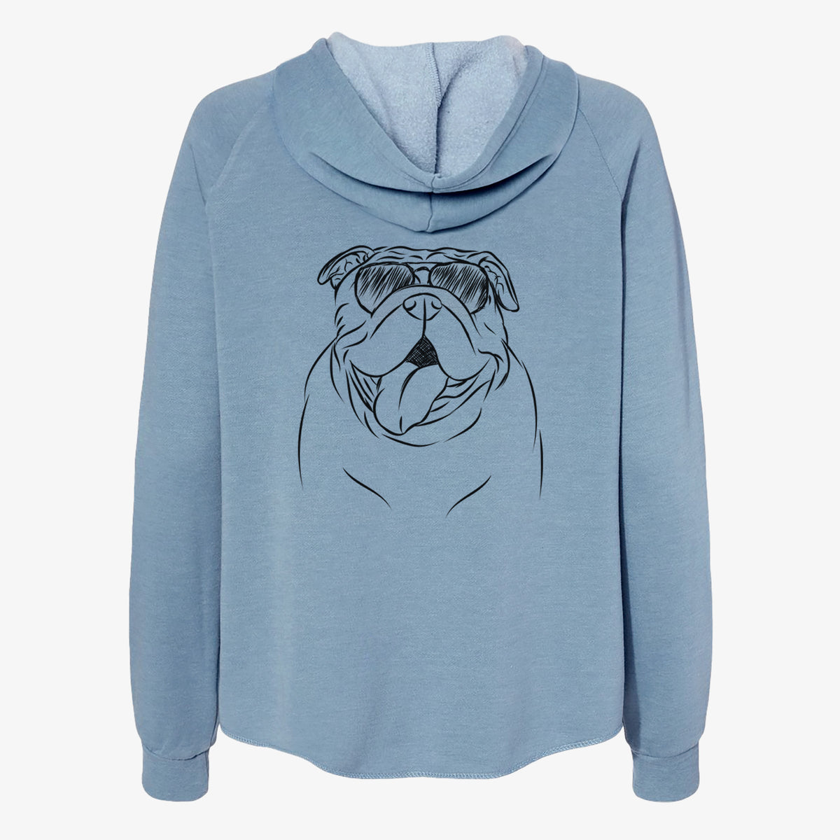 Missy Moo the English Bulldog - Women's Cali Wave Zip-Up Sweatshirt