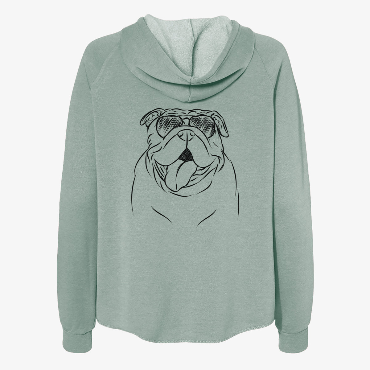 Missy Moo the English Bulldog - Women's Cali Wave Zip-Up Sweatshirt