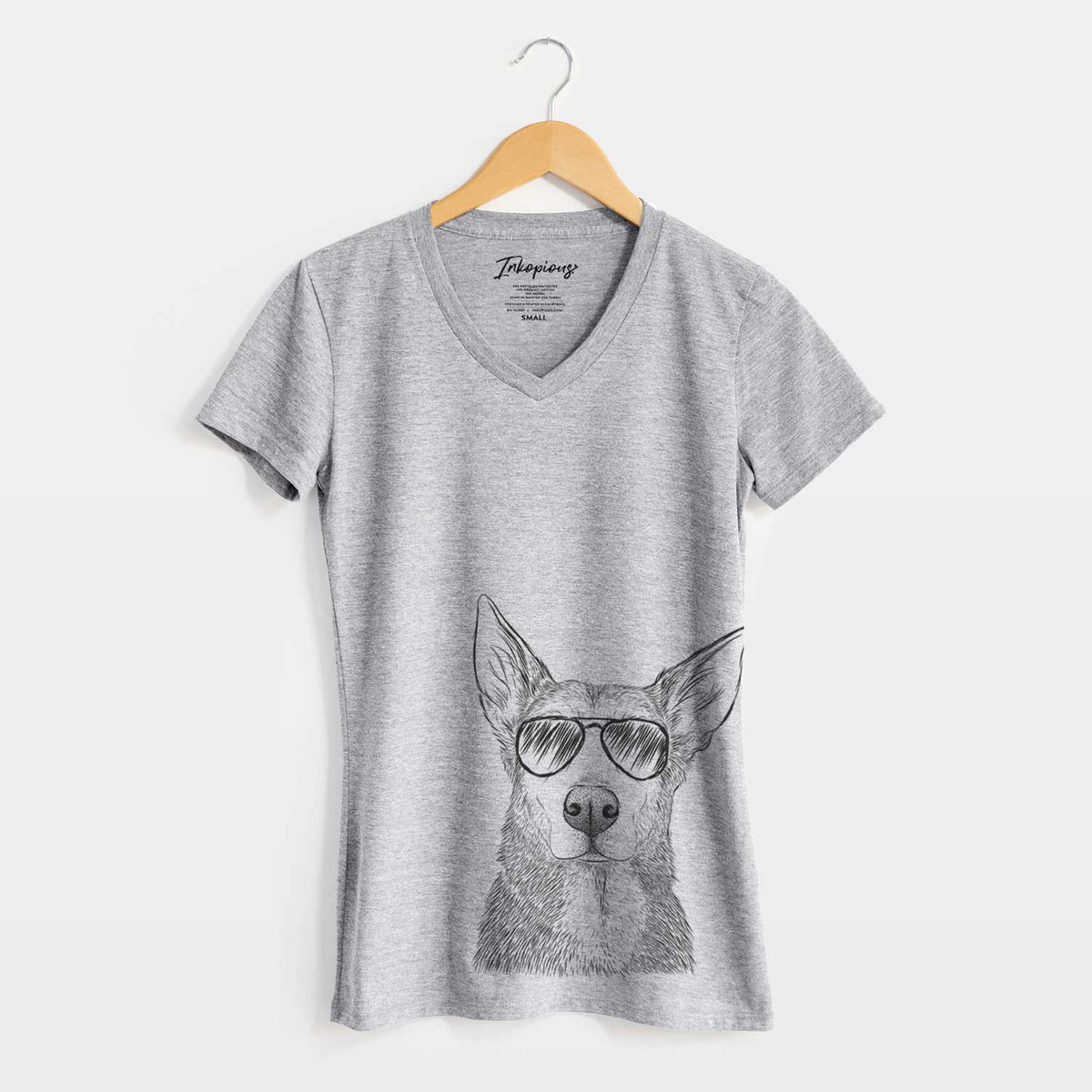Aviator Misty the German Shepherd Mix - Women&#39;s V-neck Shirt