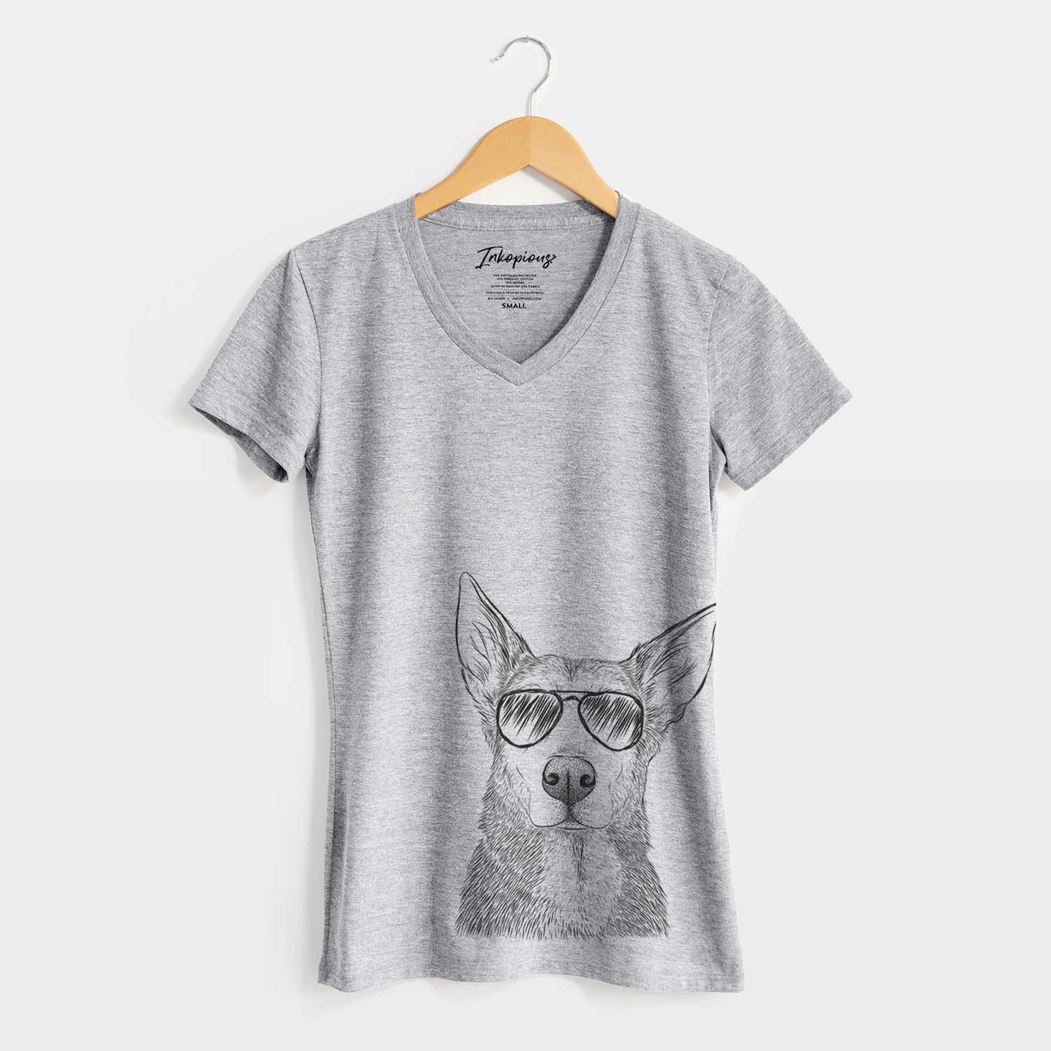 Aviator Misty the German Shepherd Mix - Women's V-neck Shirt
