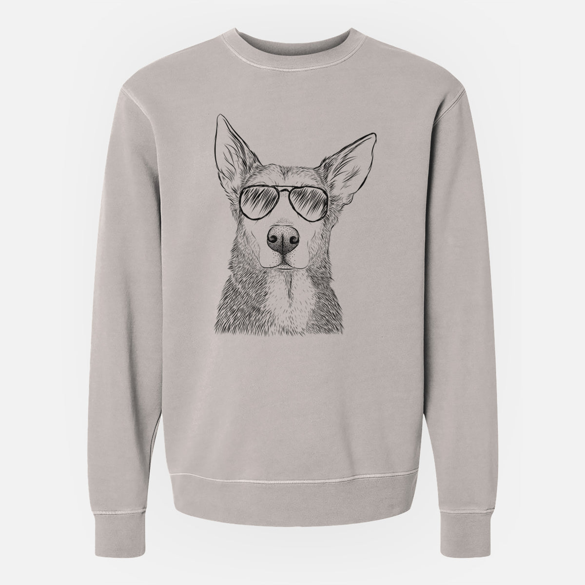 Aviator Misty the German Shepherd Mix - Unisex Pigment Dyed Crew Sweatshirt