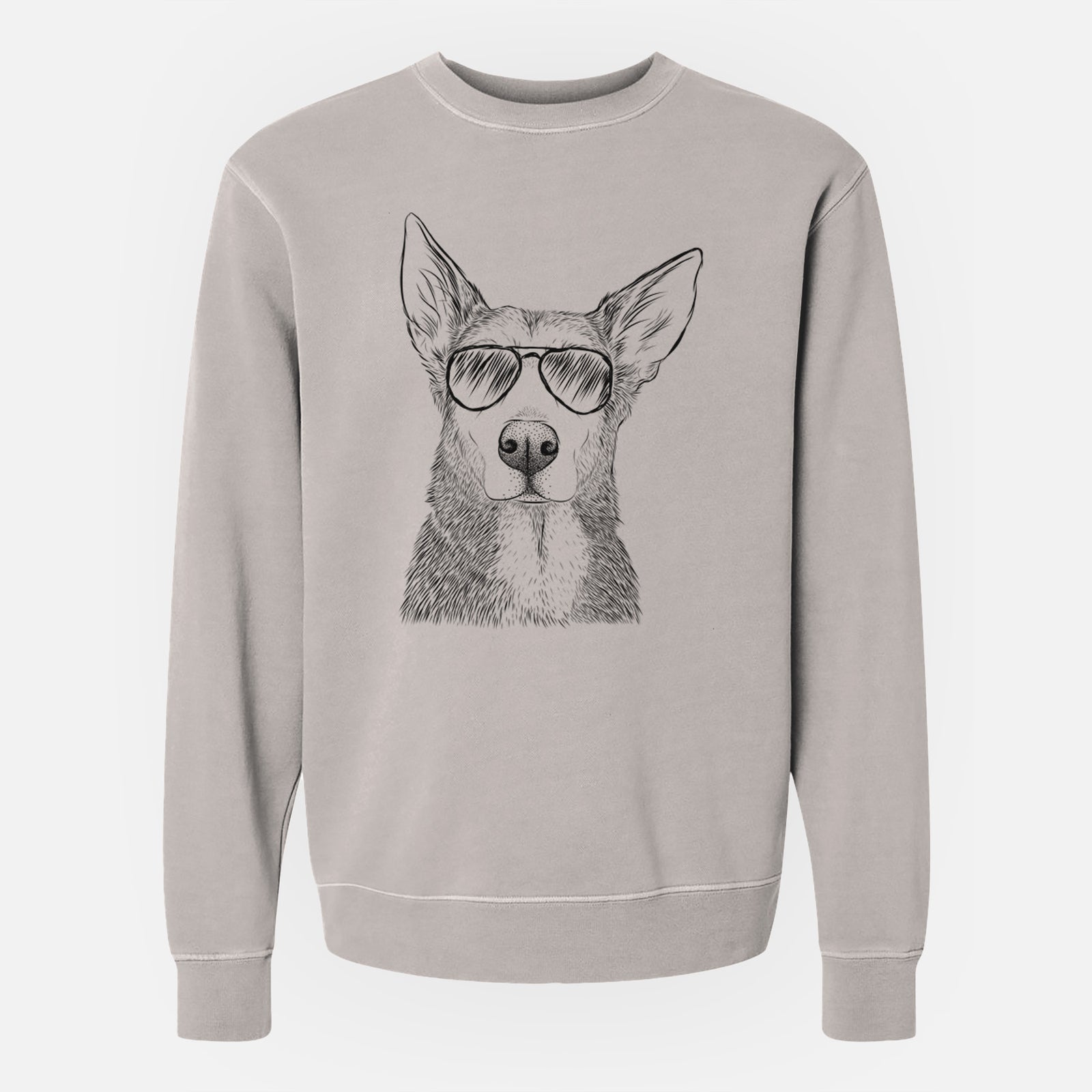 Aviator Misty the German Shepherd Mix - Unisex Pigment Dyed Crew Sweatshirt