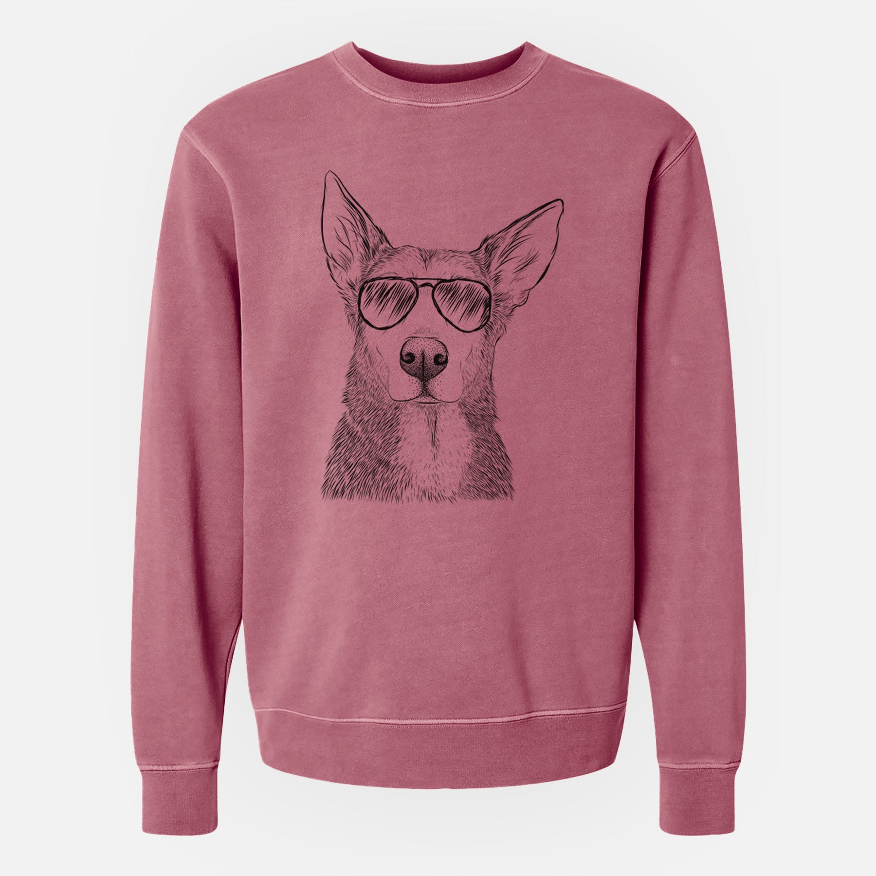 Aviator Misty the German Shepherd Mix - Unisex Pigment Dyed Crew Sweatshirt