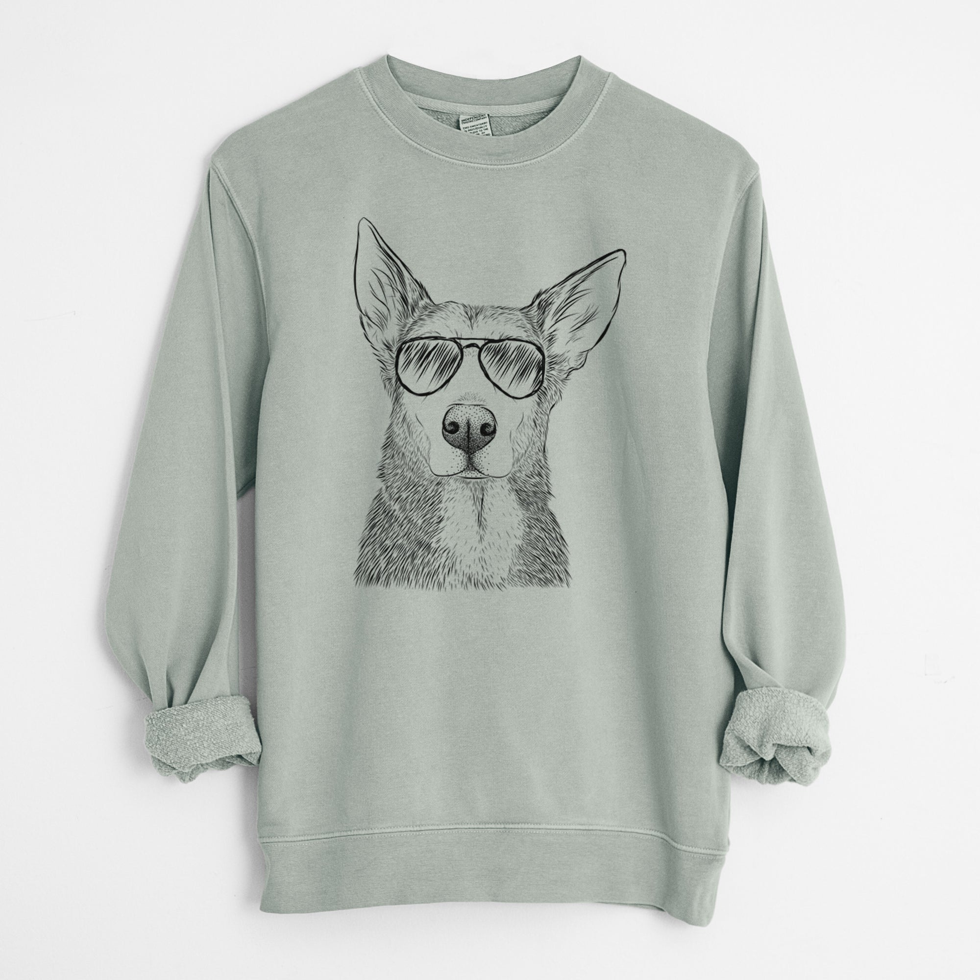 Aviator Misty the German Shepherd Mix - Unisex Pigment Dyed Crew Sweatshirt