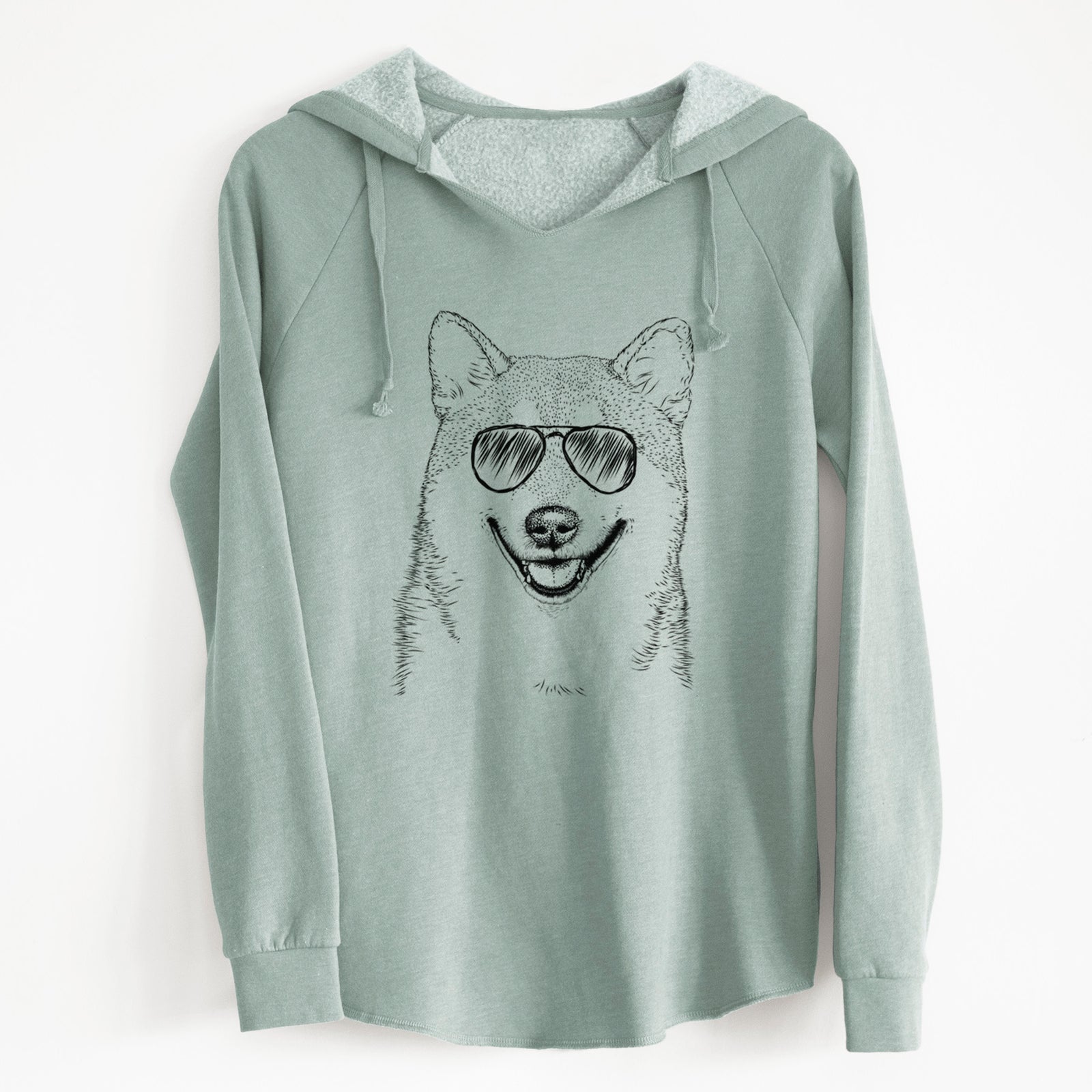 Aviator Mitsu the Shiba Inu - Cali Wave Hooded Sweatshirt