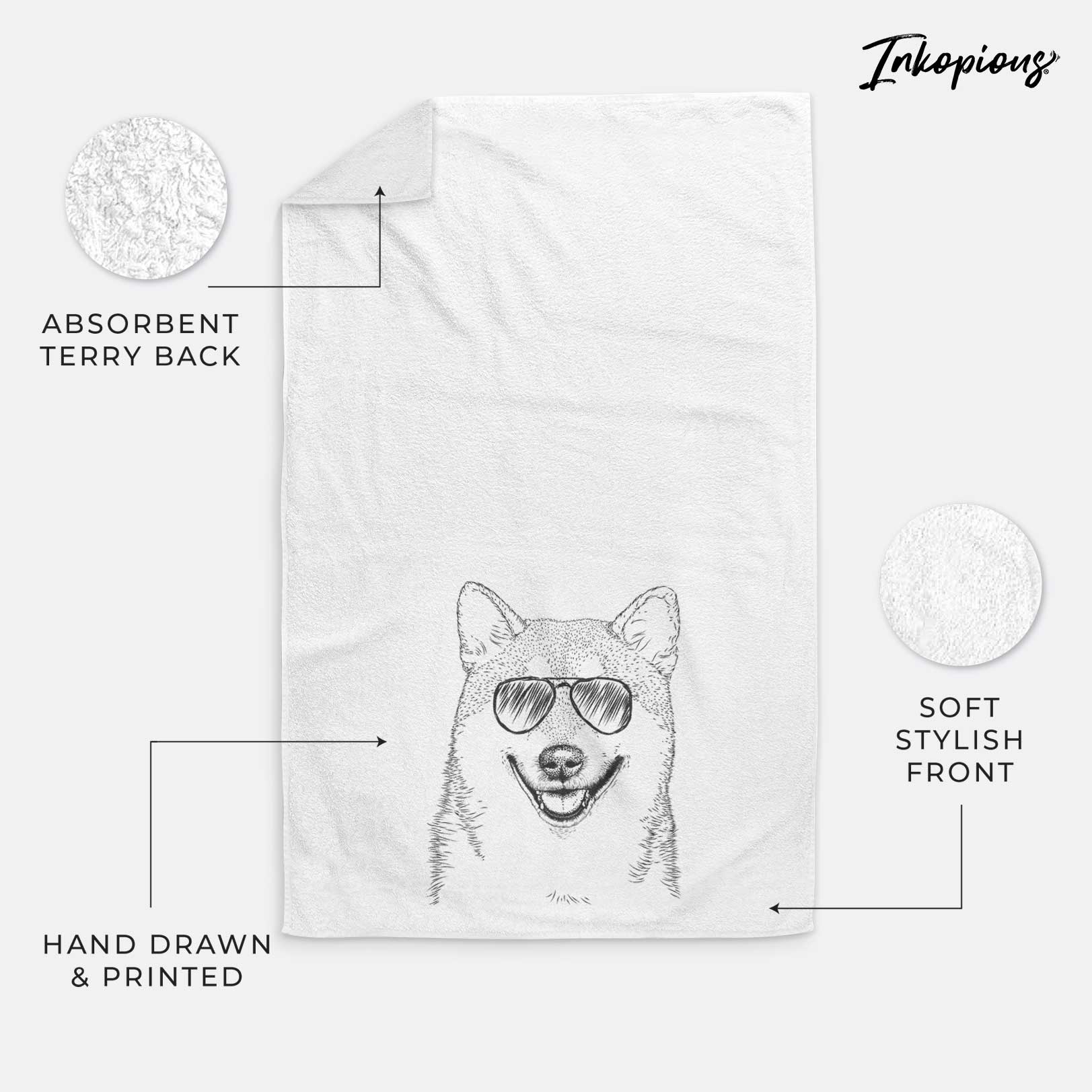 Mitsu the Shiba Inu Decorative Hand Towel