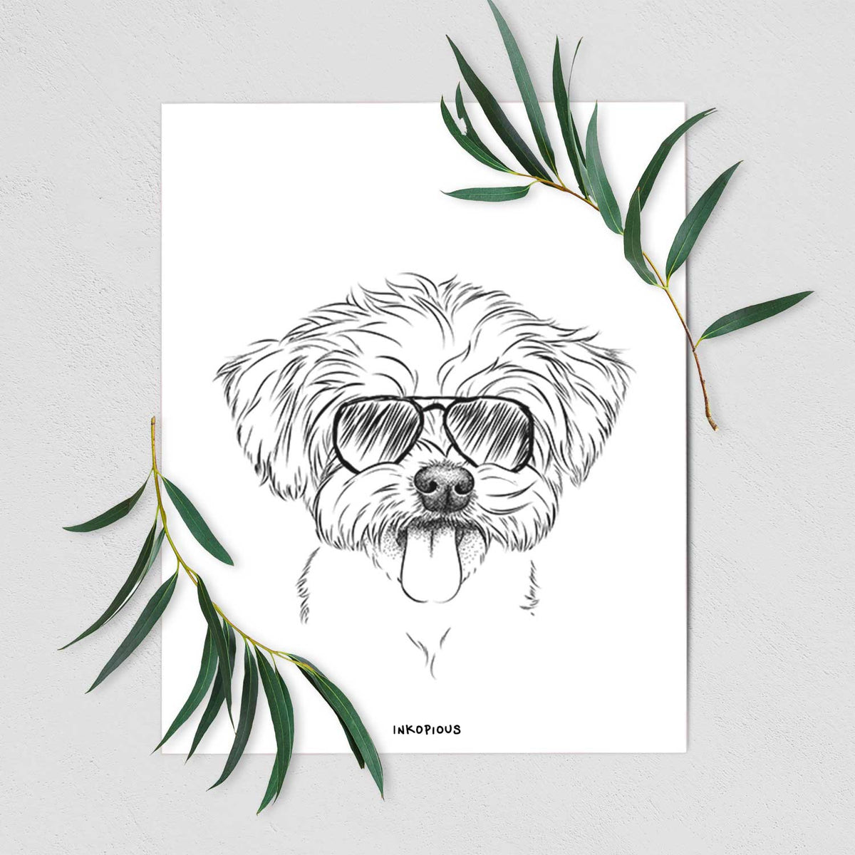 Mochi the Maltese Art Print