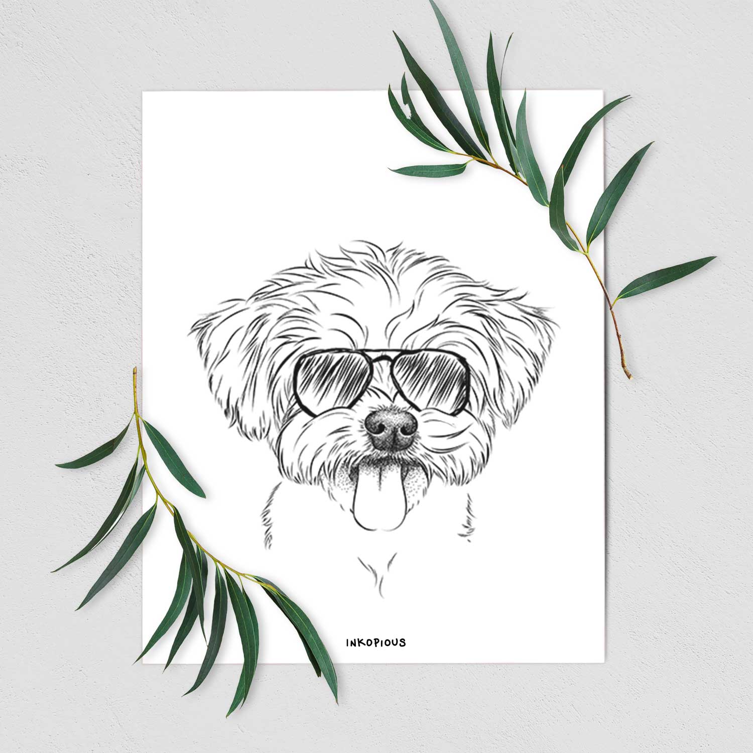 Mochi the Maltese Art Print
