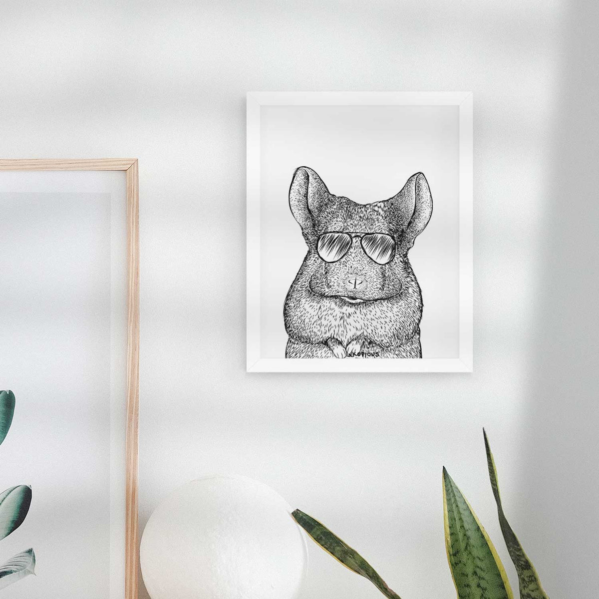 Mojo the Chinchilla Art Print