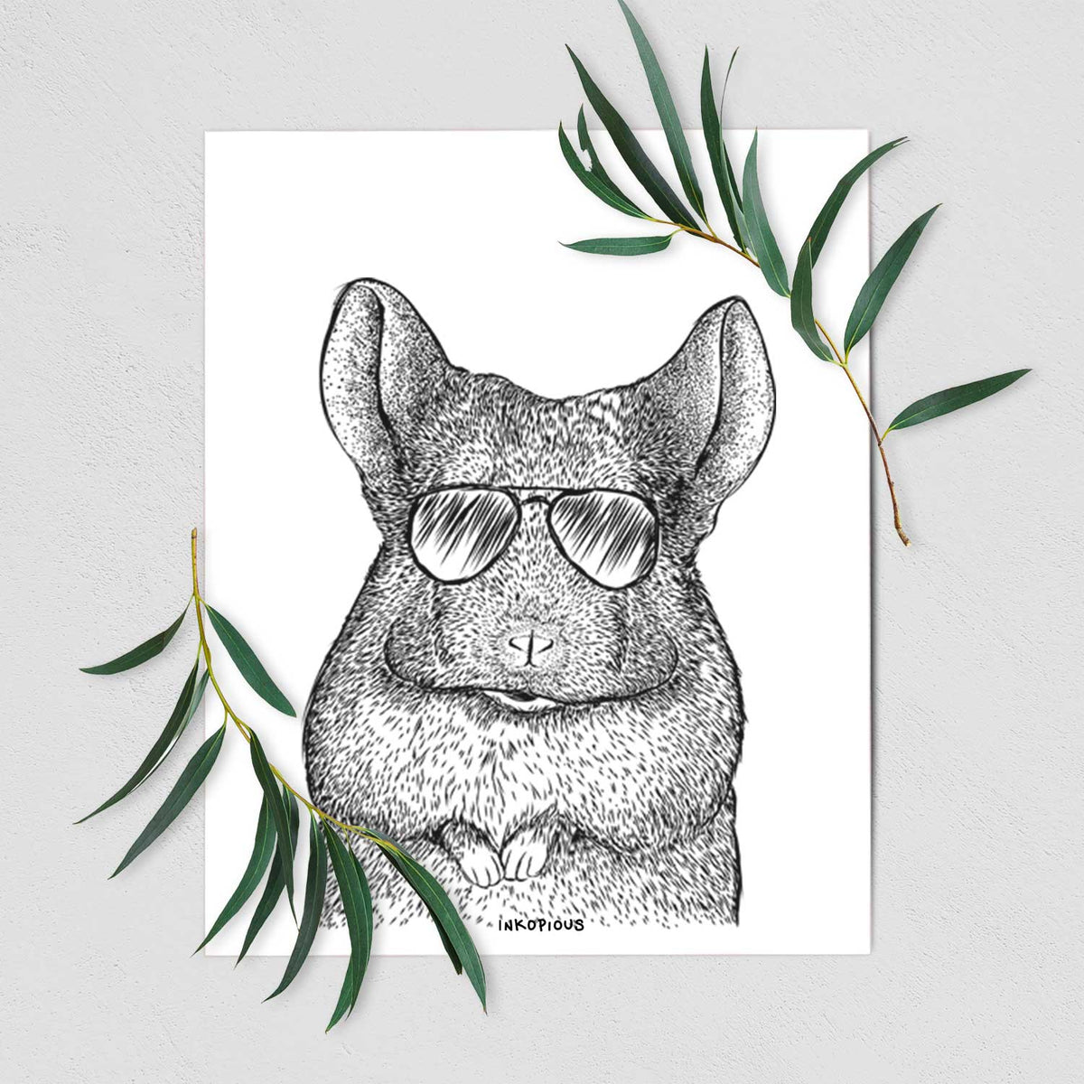 Mojo the Chinchilla Art Print