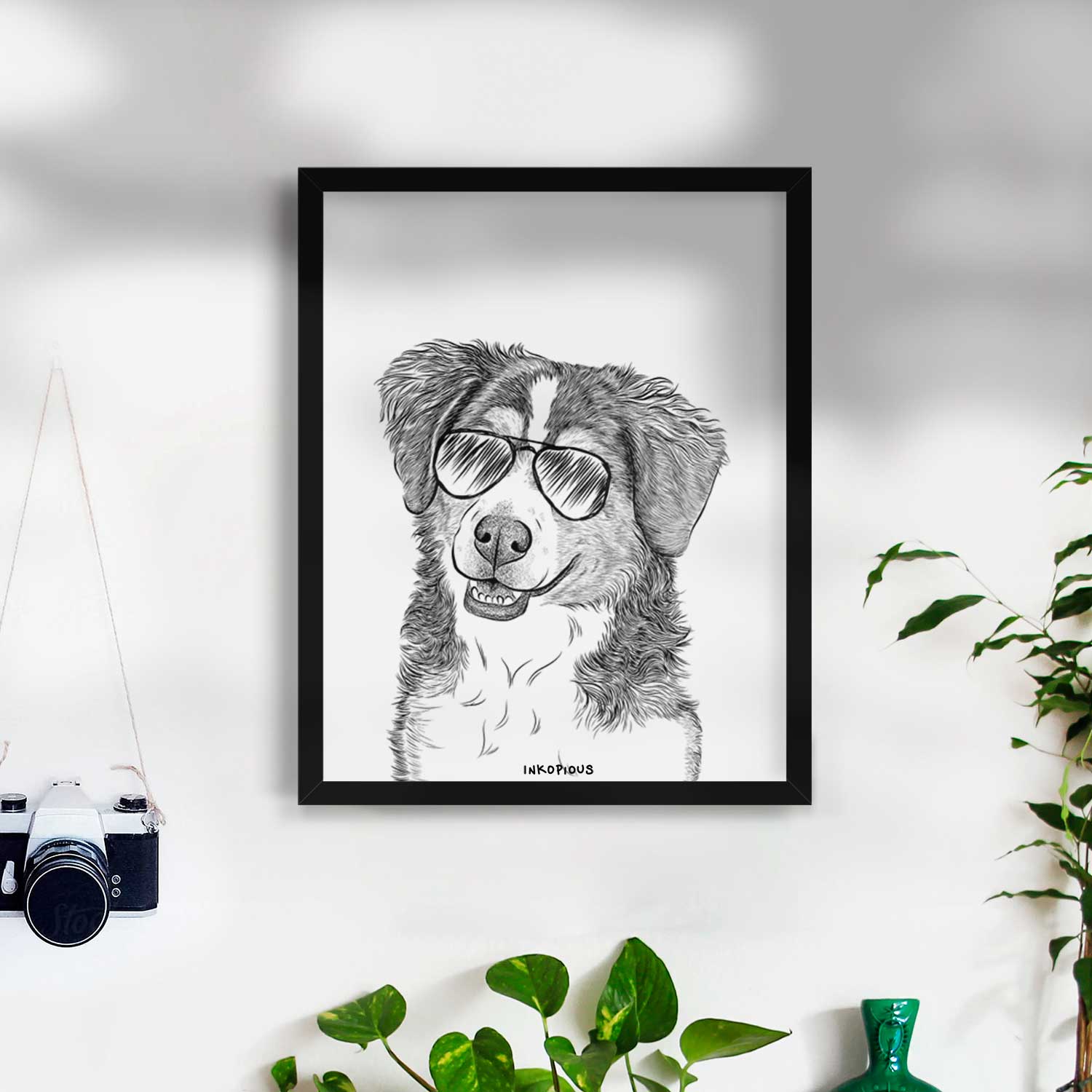 Molly the Miniature Bernedoodle Art Print