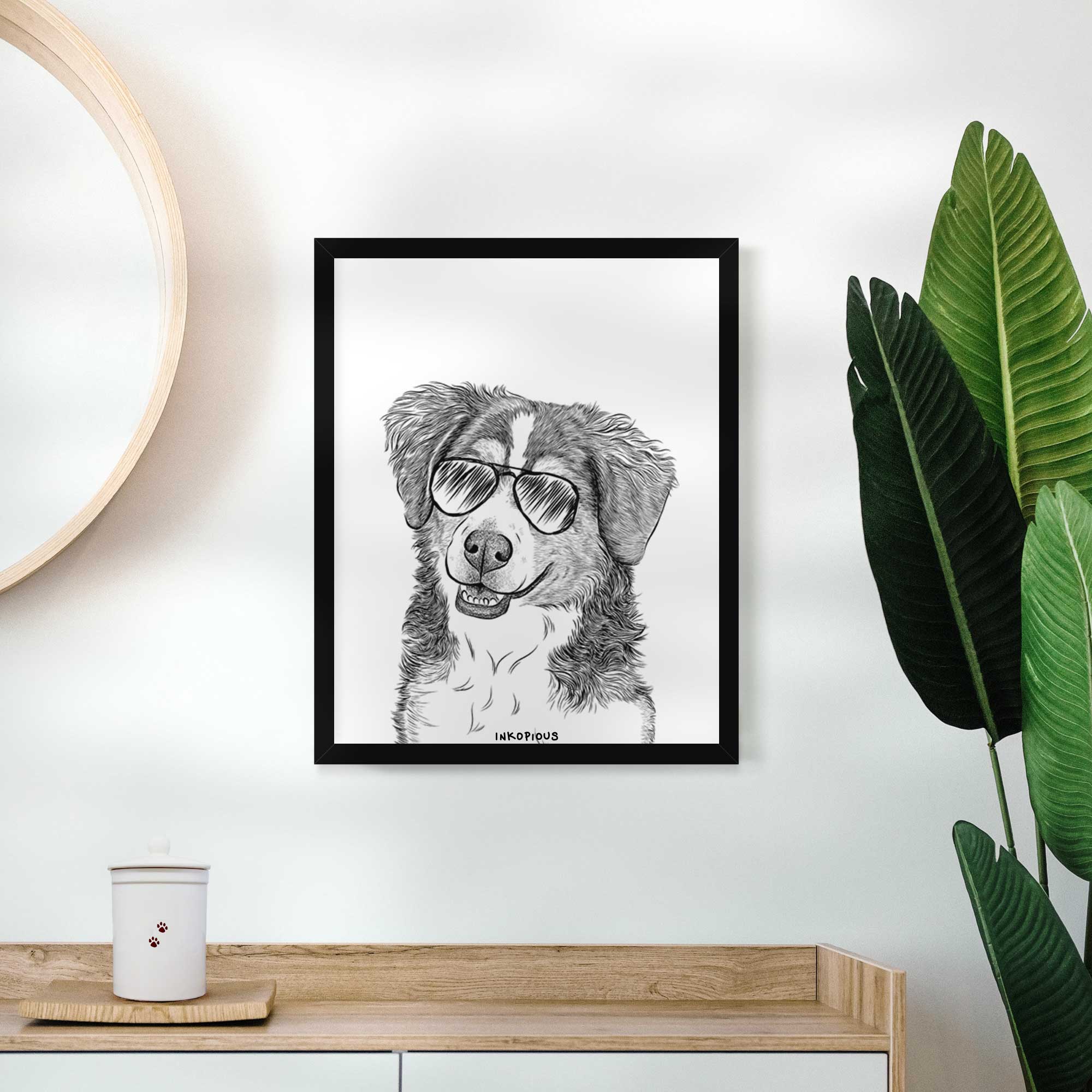 Molly the Miniature Bernedoodle Art Print