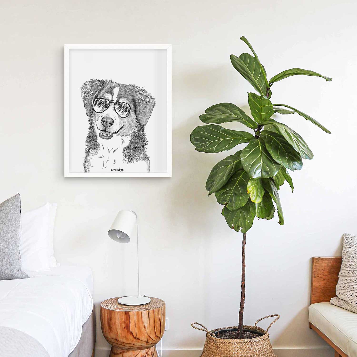 Molly the Miniature Bernedoodle Art Print