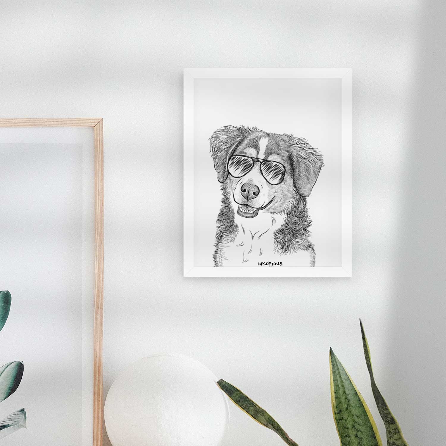 Molly the Miniature Bernedoodle Art Print