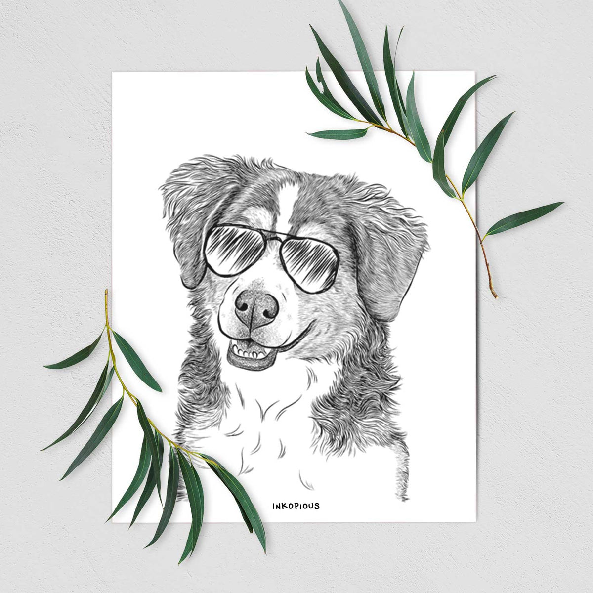Molly the Miniature Bernedoodle Art Print